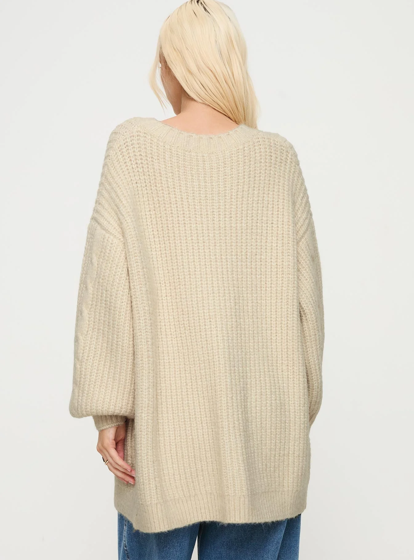 Cameliah Knit Cardigan Cream - Image 4