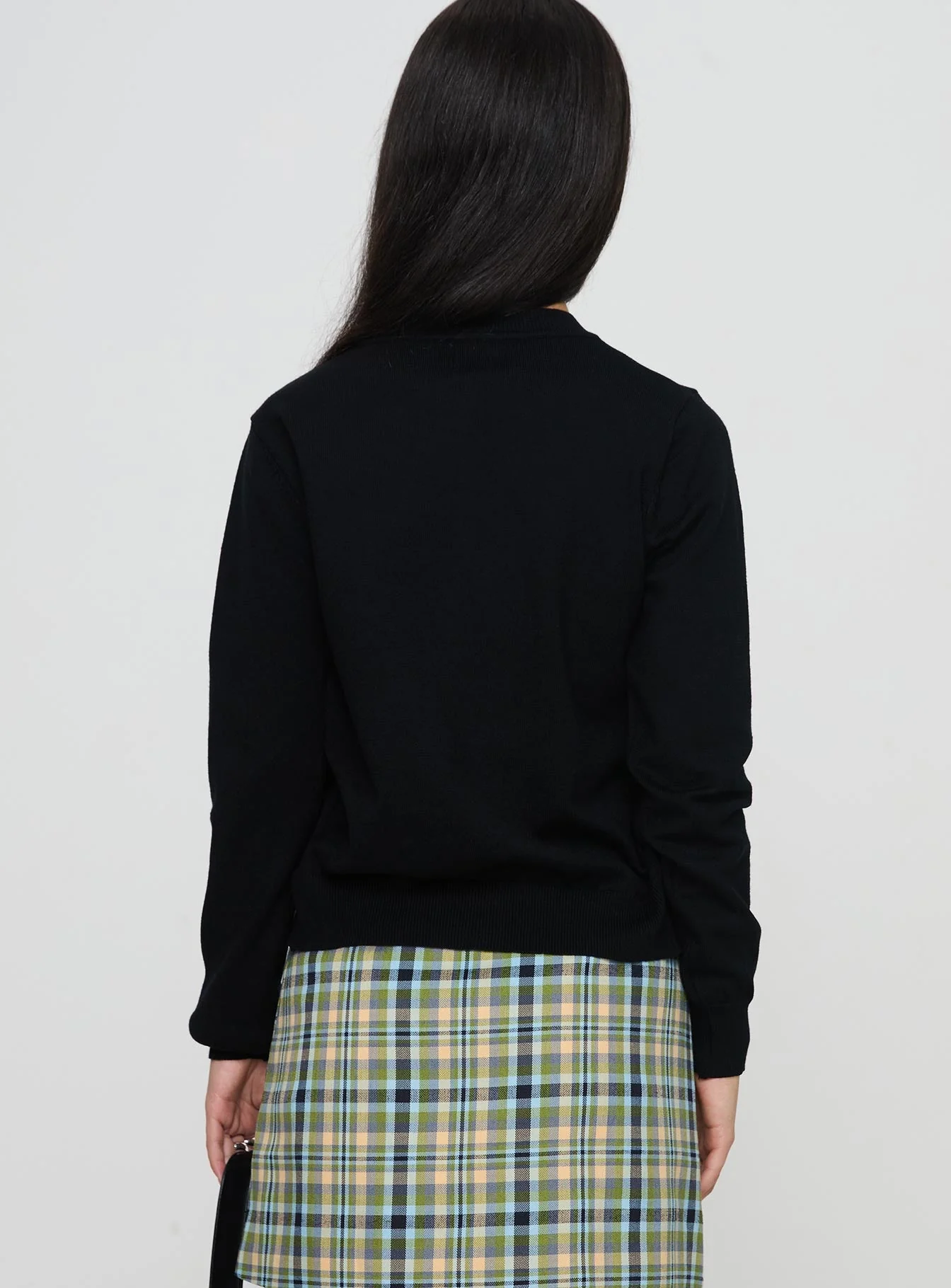 Capeside Knit Cardigan Black - Image 4