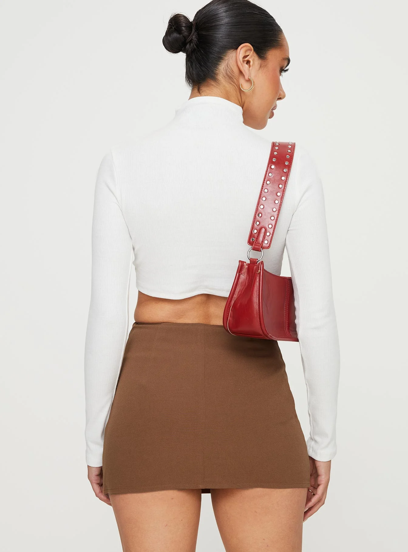 Caraliia Mini Skirt Brown - Image 5