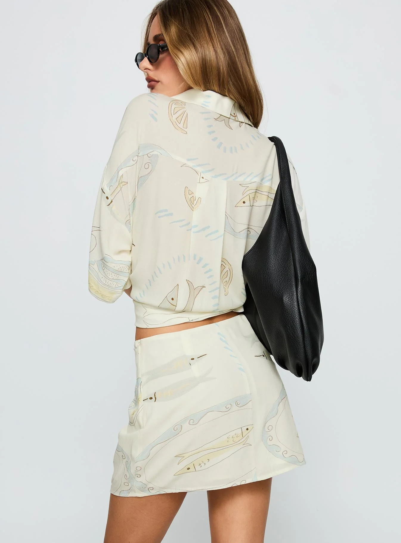 Caraliia Mini Skirt Cream - Image 5