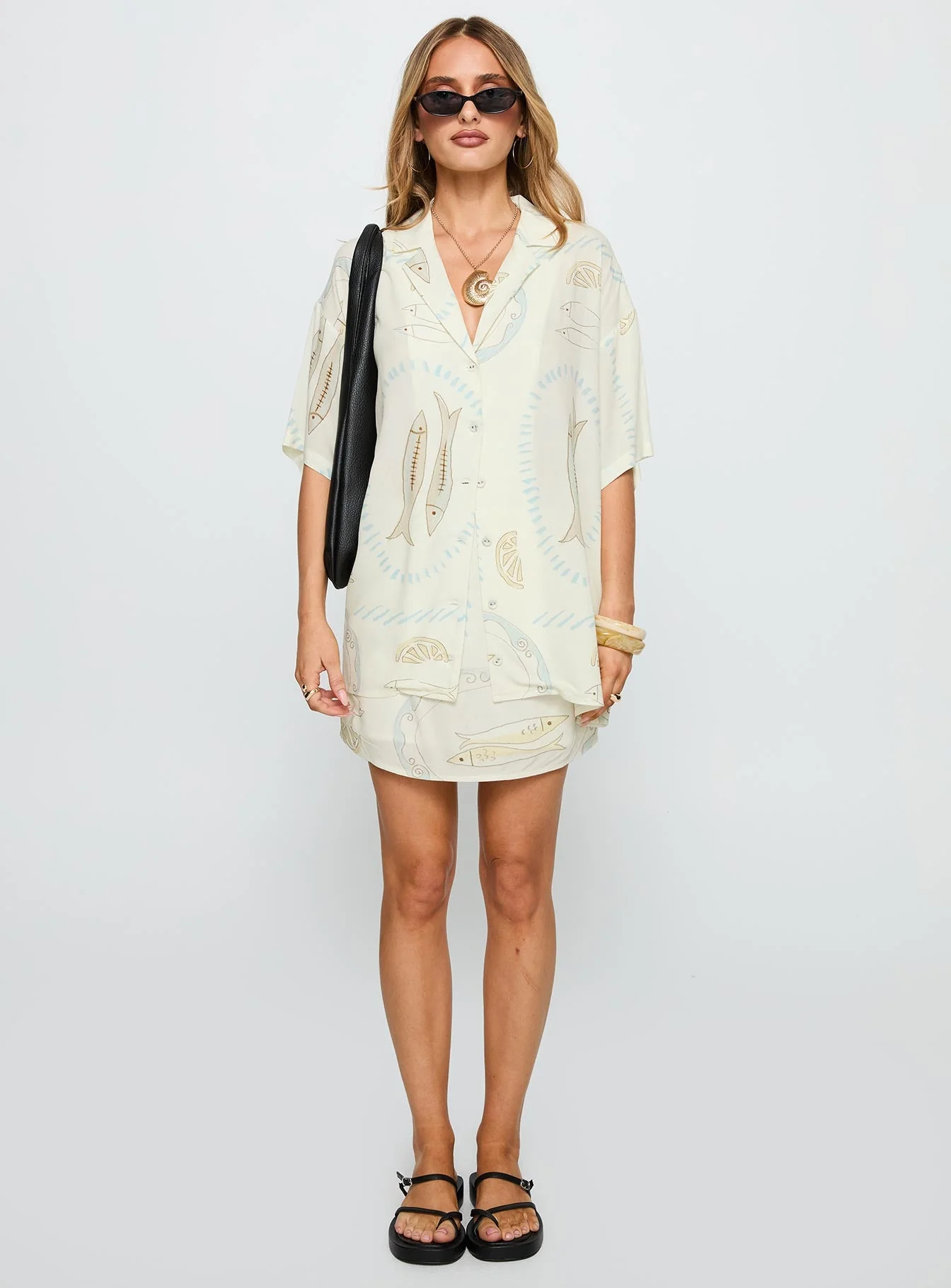 Caraliia Mini Skirt Cream - Image 7