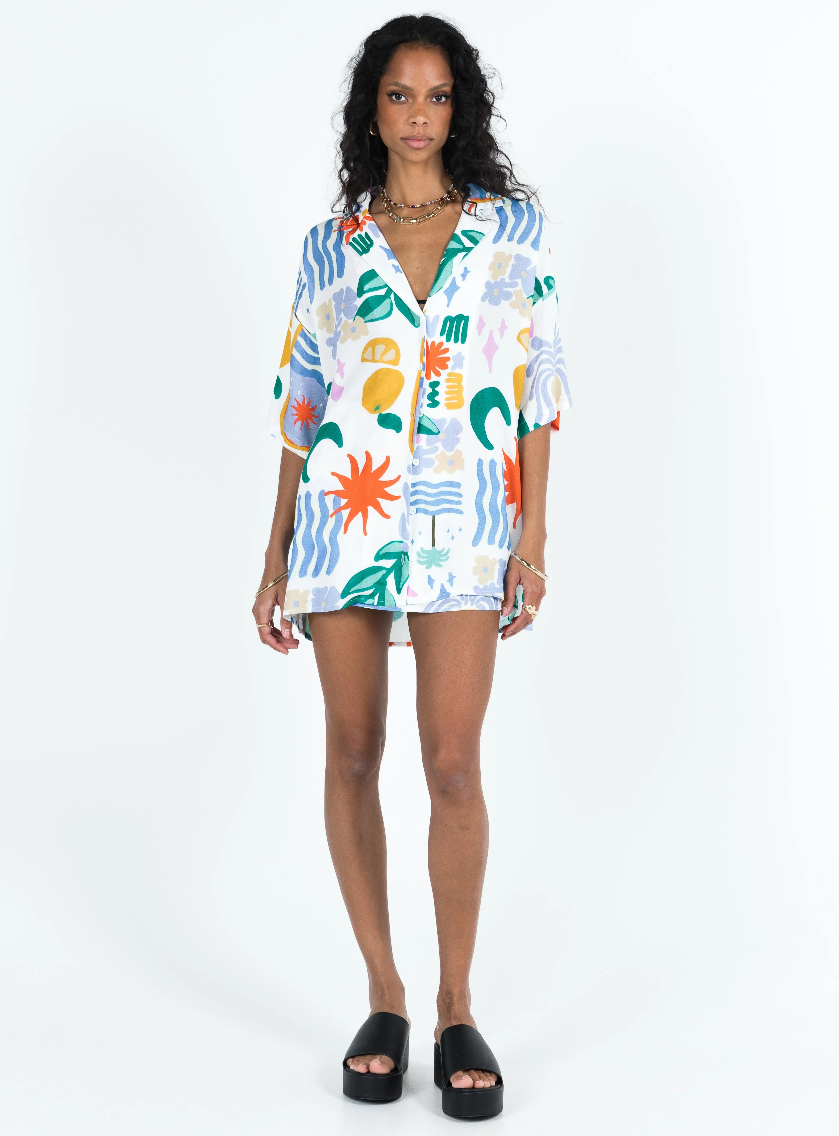 Caraliia Shirt Blue Multi - Image 4