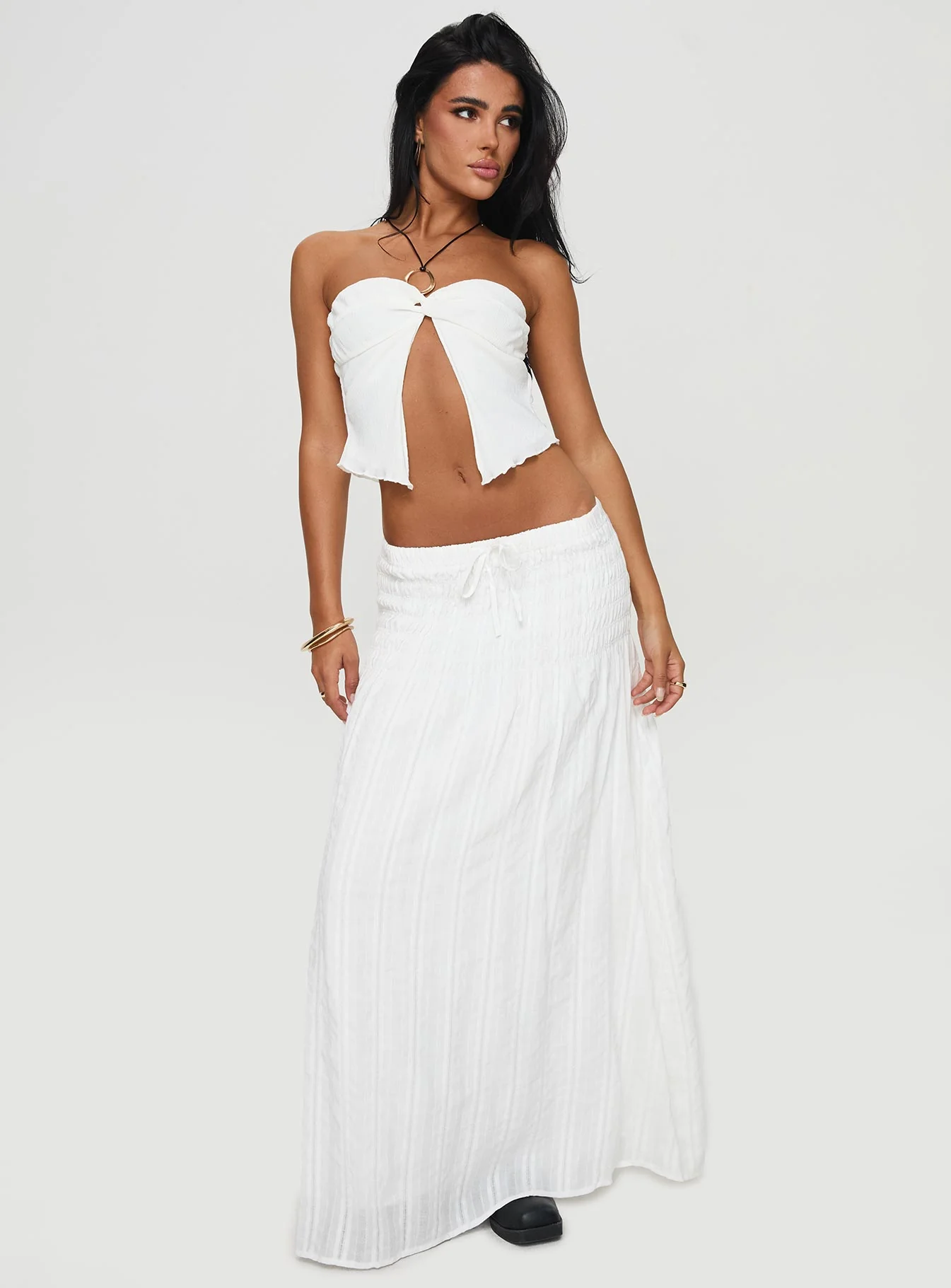 Carana Maxi Skirt White - Image 2