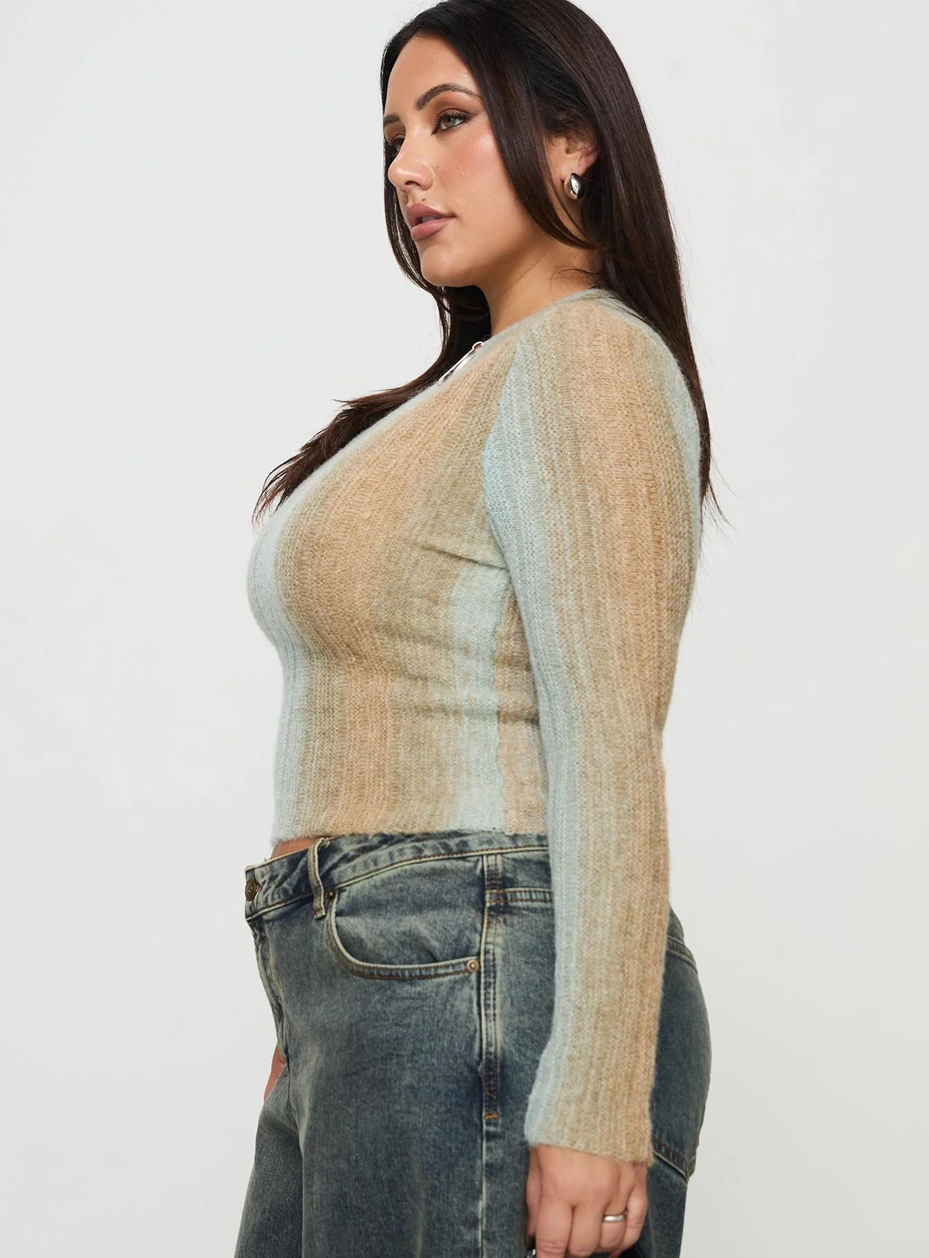 Cardenas Long Sleeve Top Green Curve - Image 4