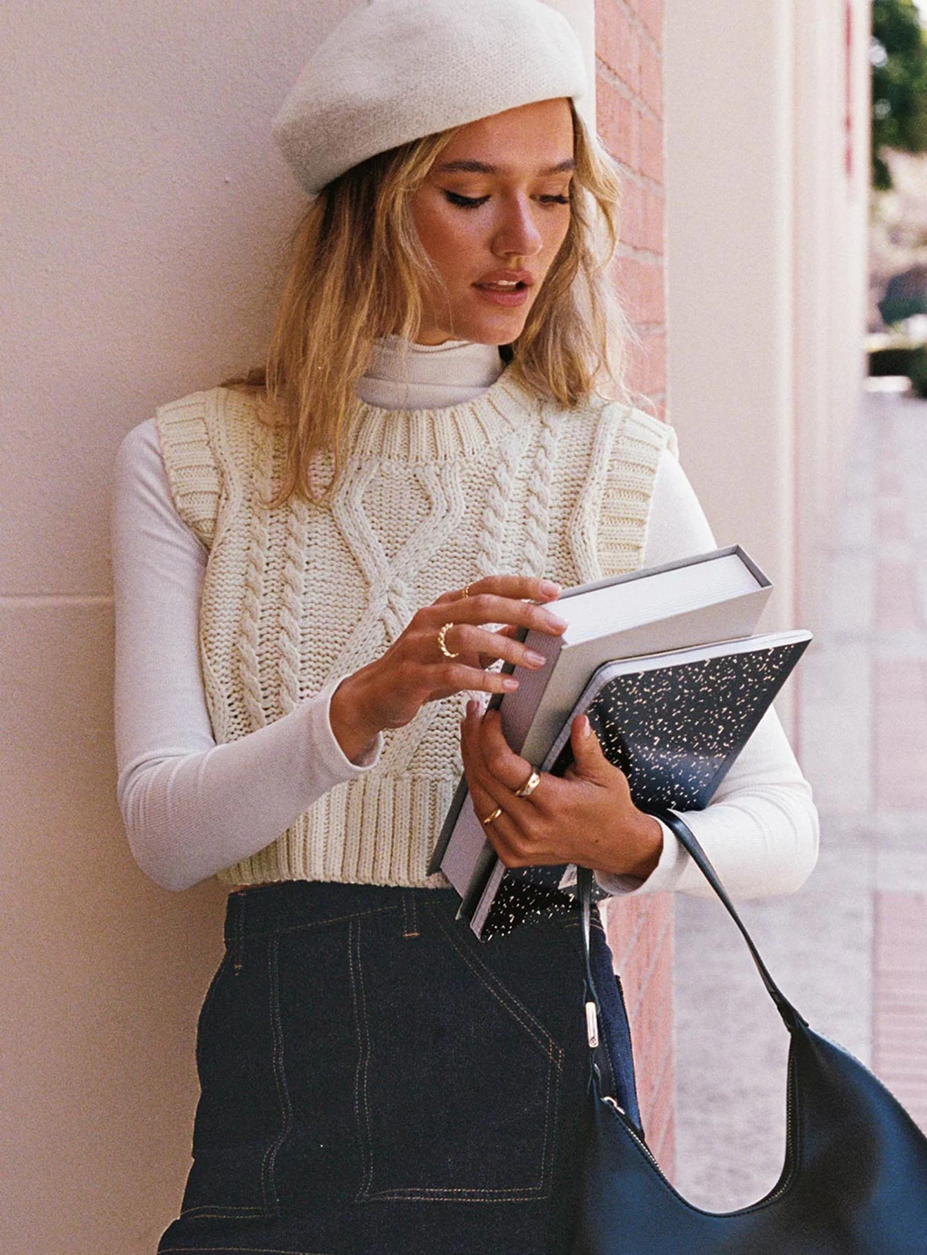 Carey Sweater Vest Beige - Image 2
