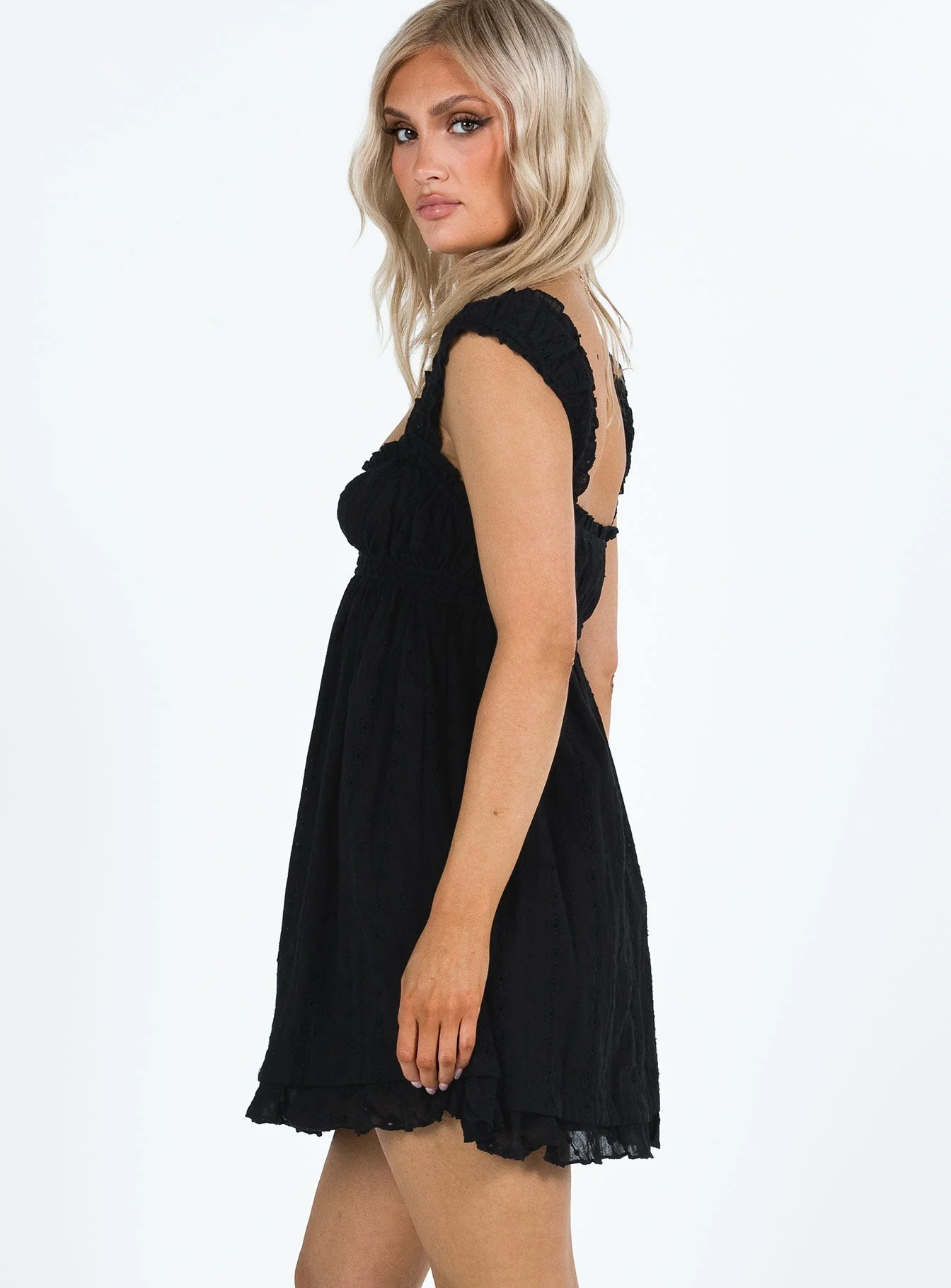 Carlita Mini Dress Black - Image 4