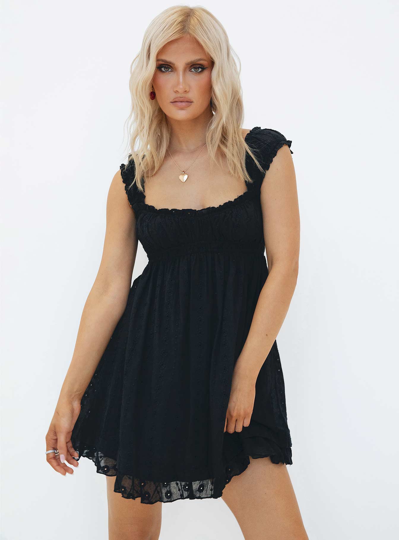 Carlita Mini Dress Black - Image 6