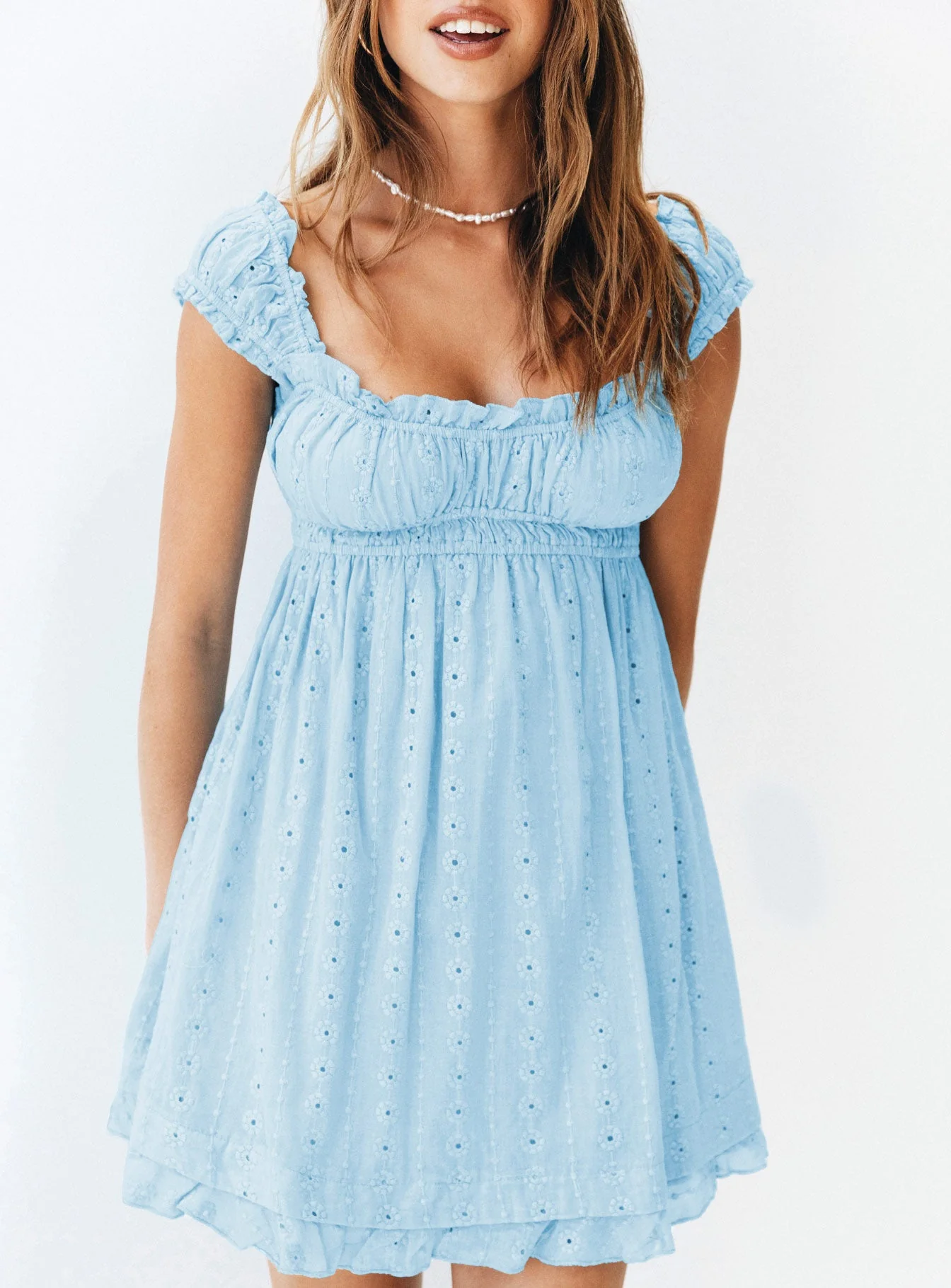 Carlita Mini Dress Blue - Image 7