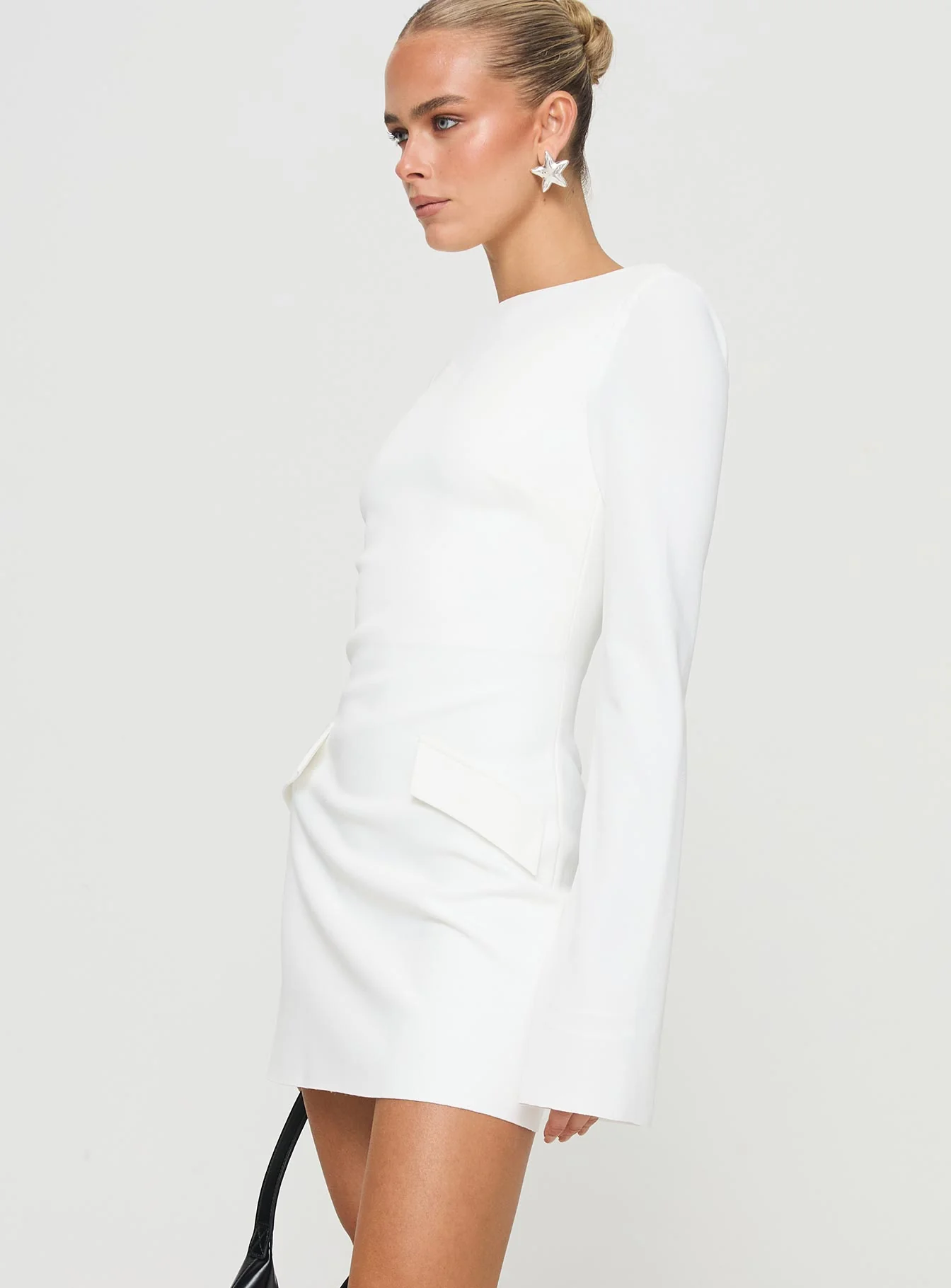 Carters Long Sleeve Mini Dress White - Image 4