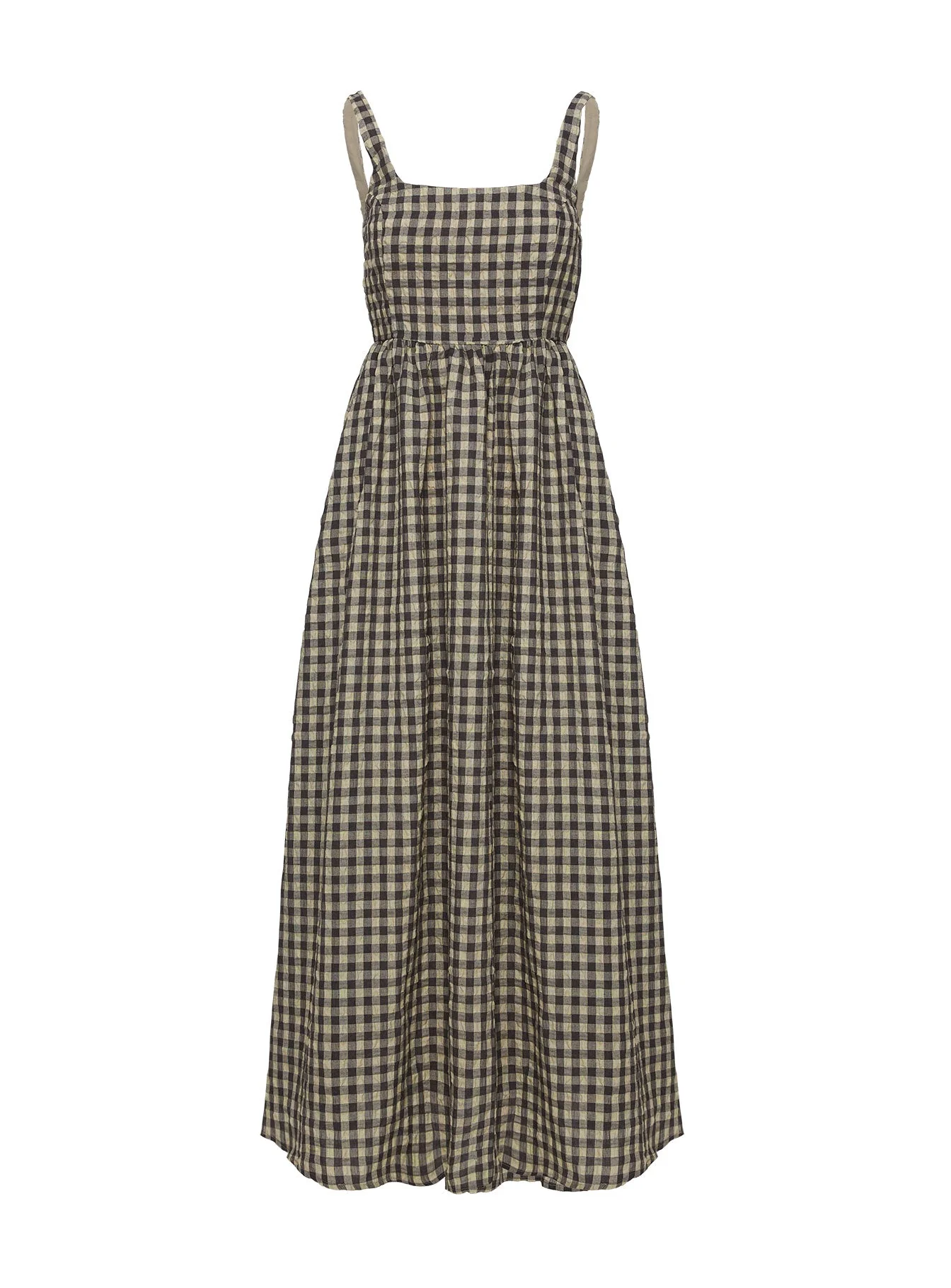 Cartmel Check Maxi Dress Black / Cream Tall - Image 12