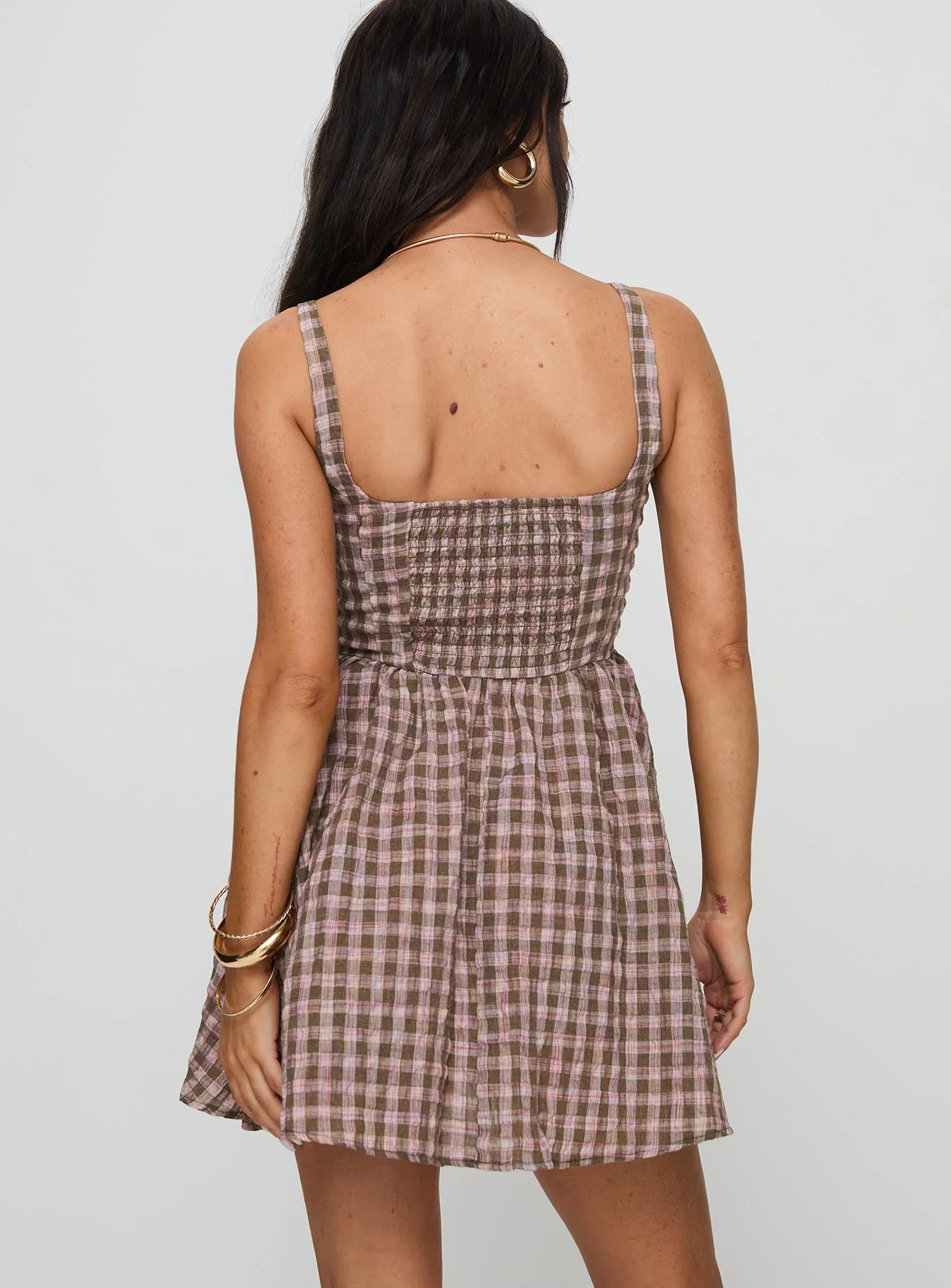 Cartmel Mini Dress Brown / Pink - Image 5