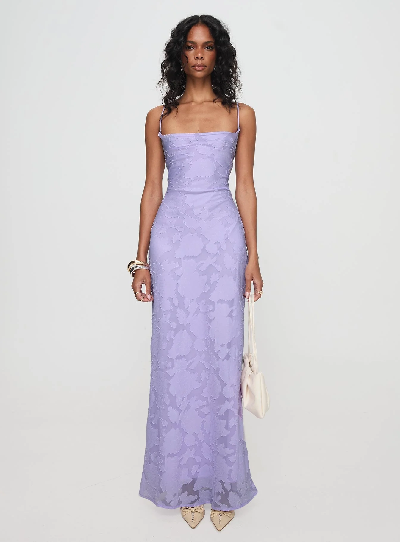 Celena Maxi Dress Lilac Burnout - Image 7