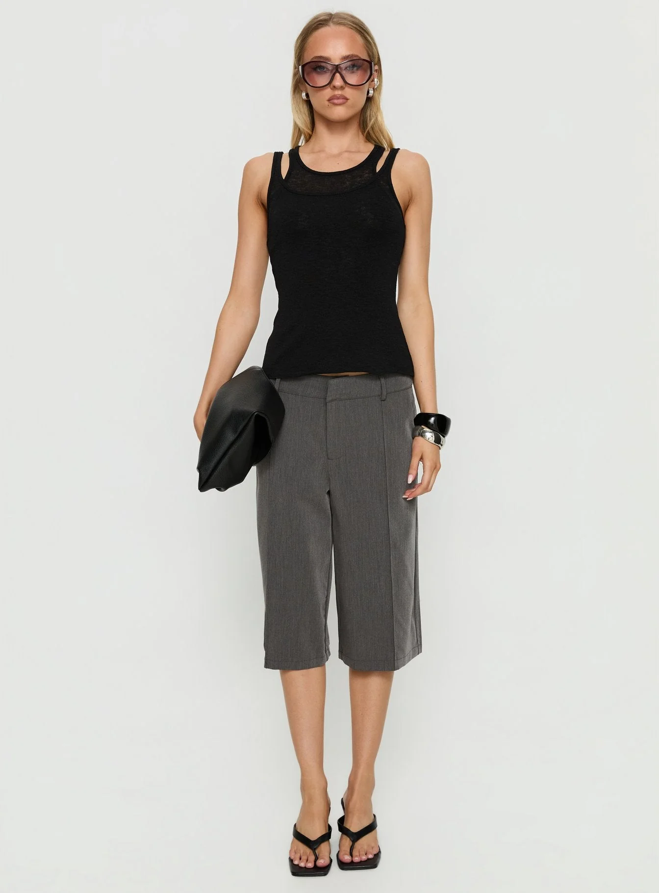 Ceyla Layered Tank Top Black - Image 7