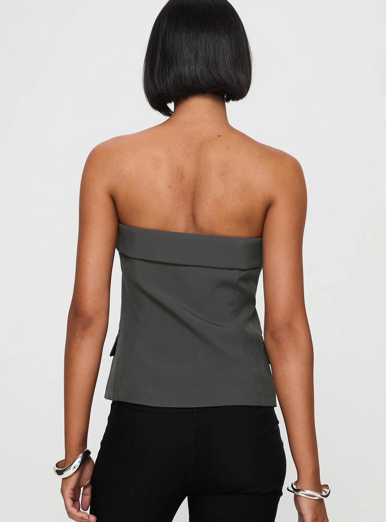 Change It Up Strapless Top Grey - Image 5