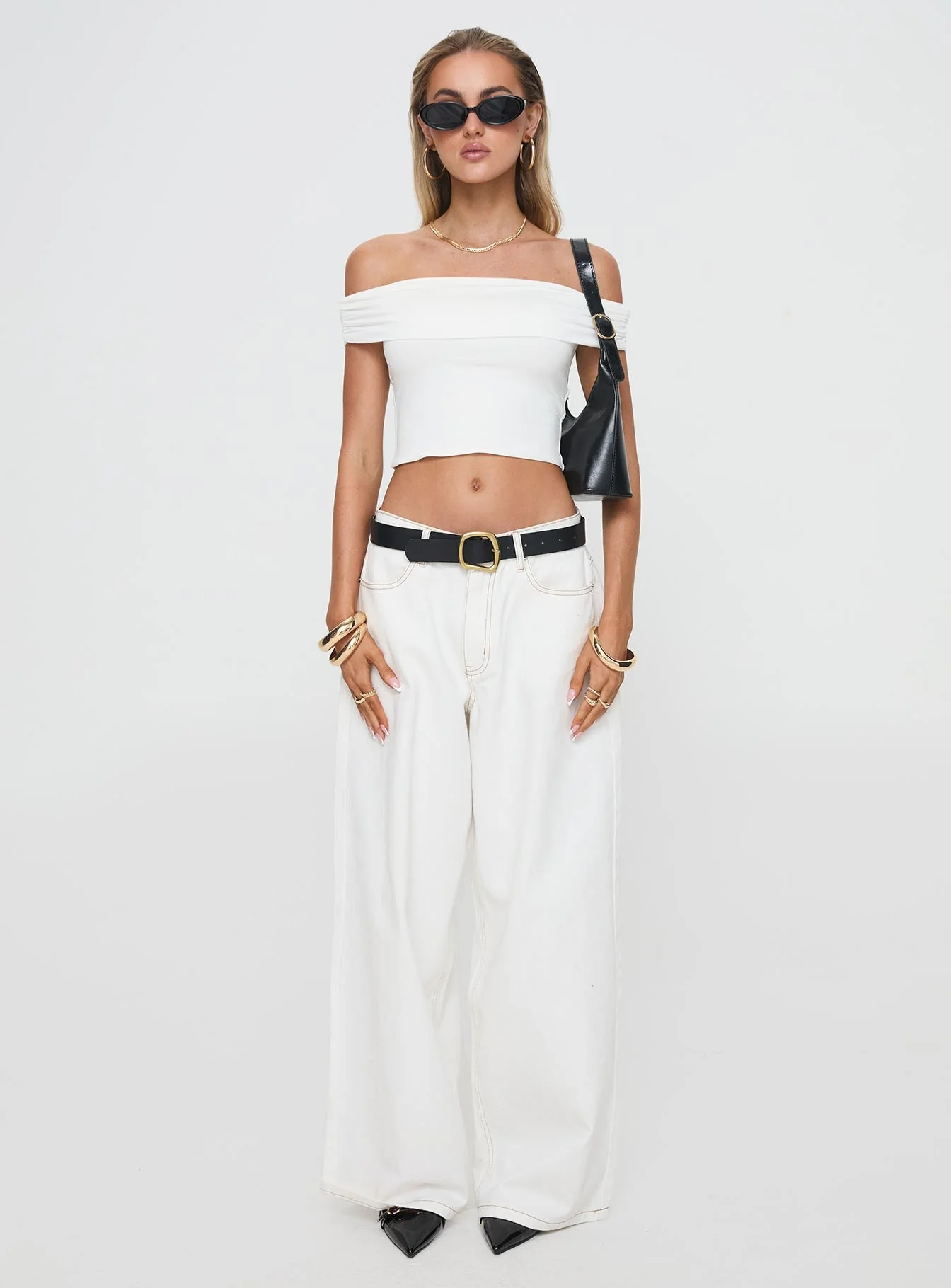Channel Off The Shoulder Top White - Image 7