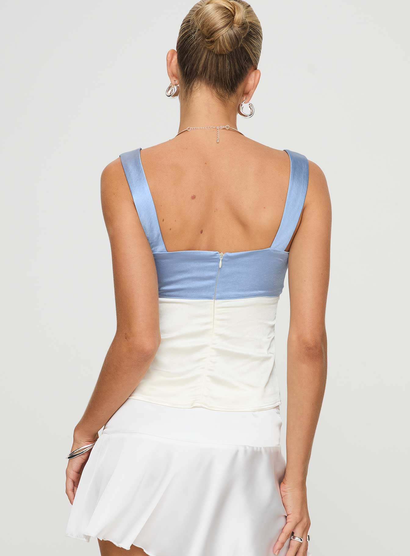 Chantell Top Blue / White - Image 5