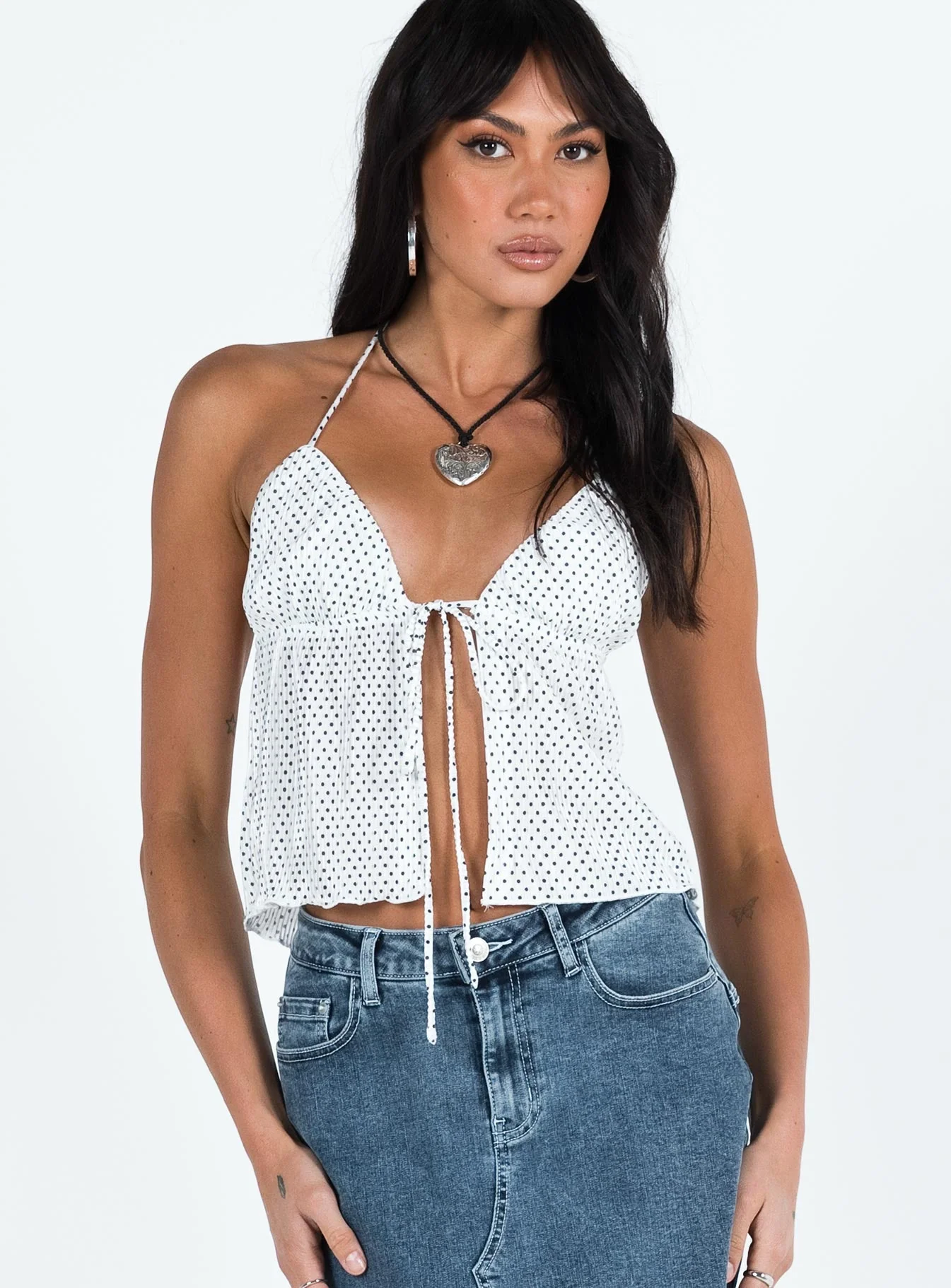 Chantria Top White Polka Dot - Image 2
