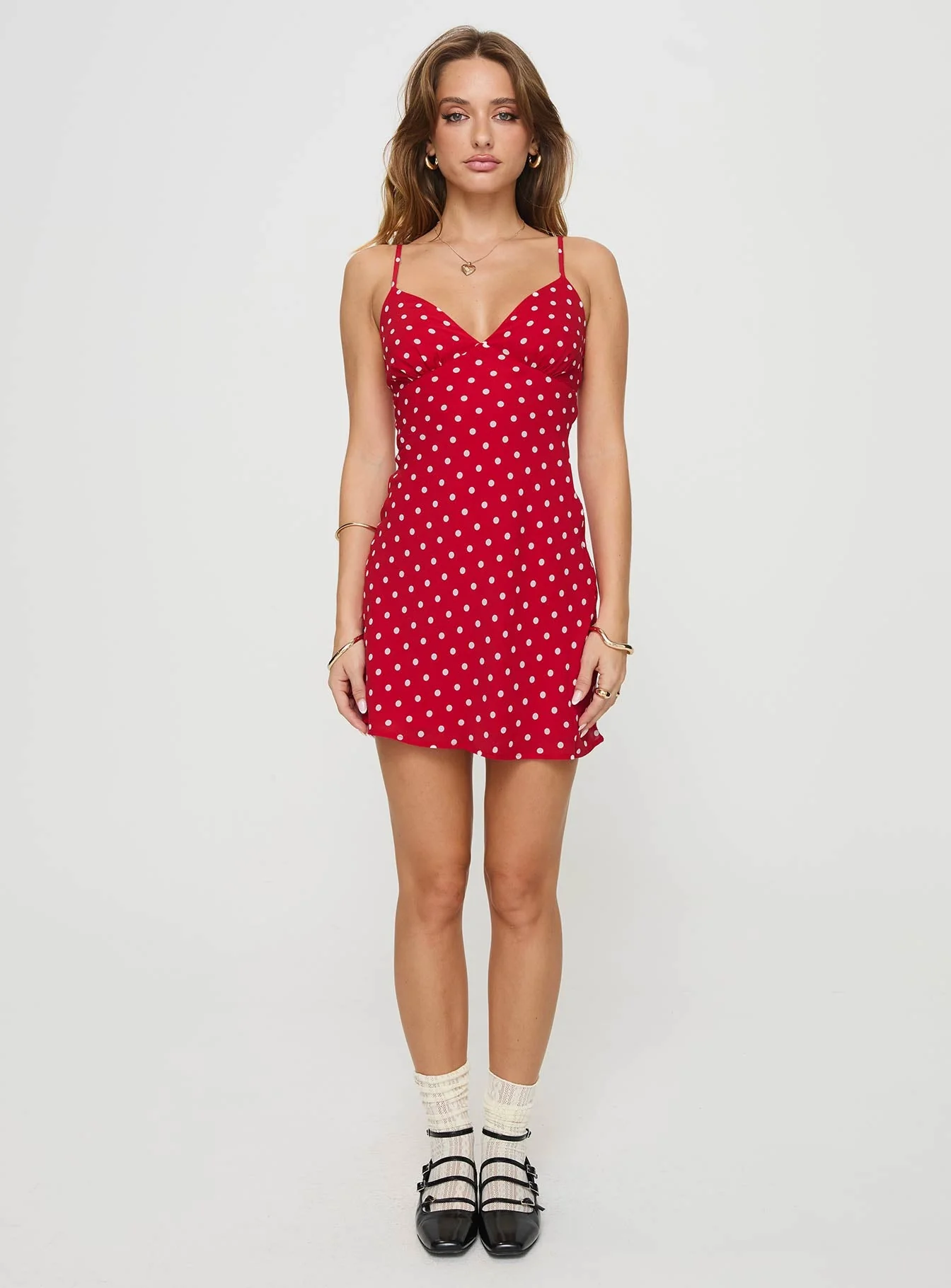 Chara Mini Dress Red - Image 6