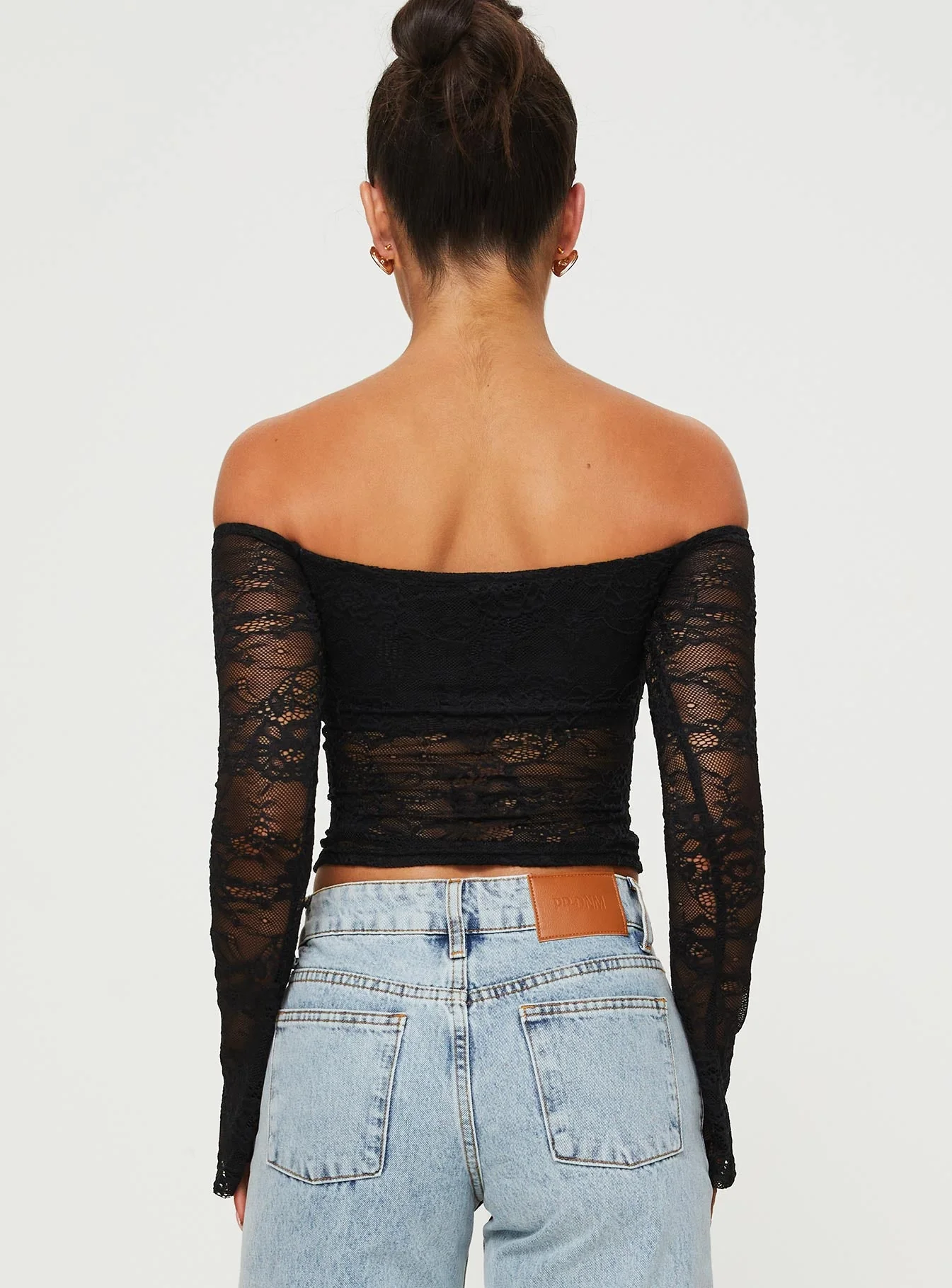 Charet Off The Shoulder Top Black - Image 5