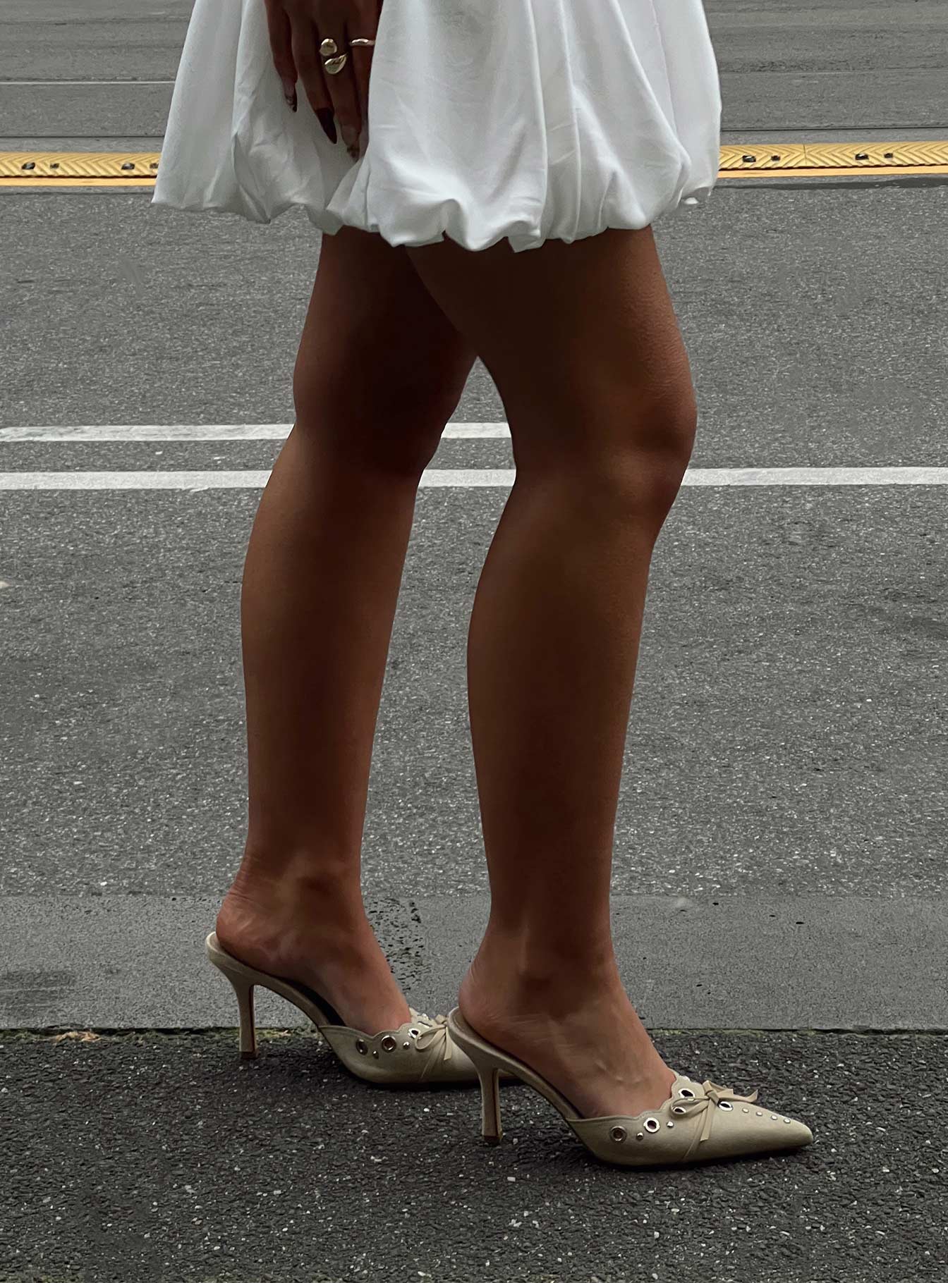 Charisma Pointed Toe Heels Taupe - Image 5