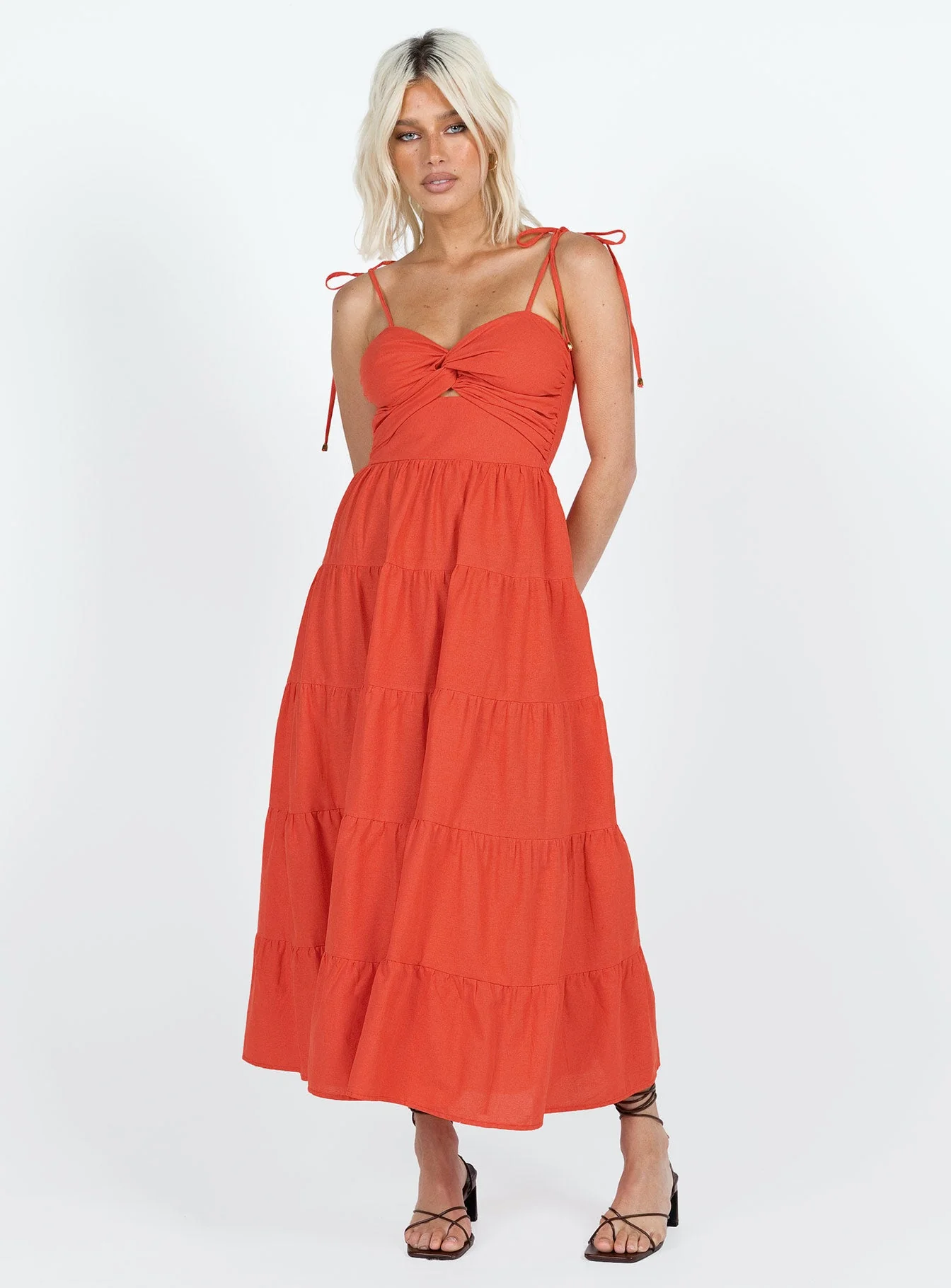 Chavez Midi Dress Red - Image 2