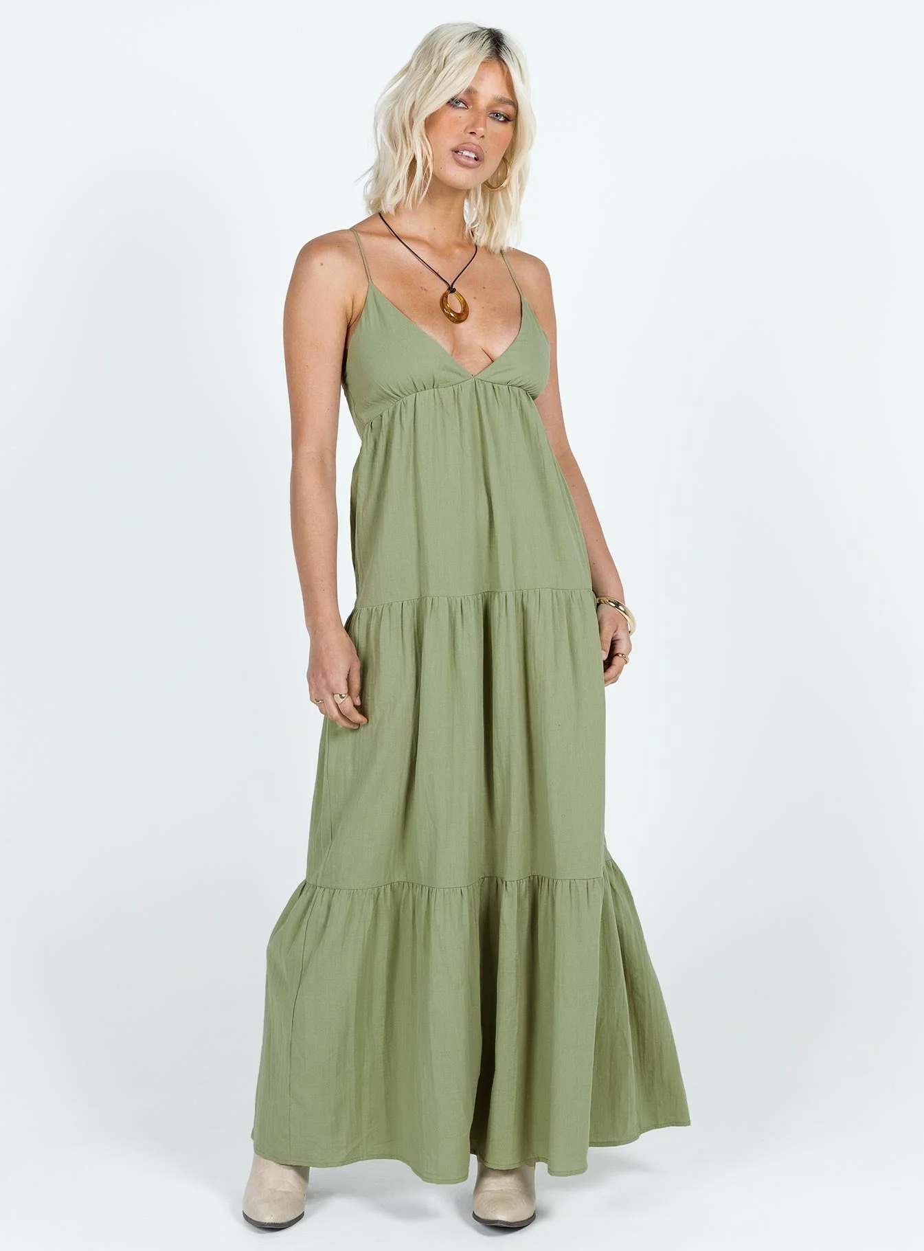 Chelsea Maxi Dress Sage Green - Image 2