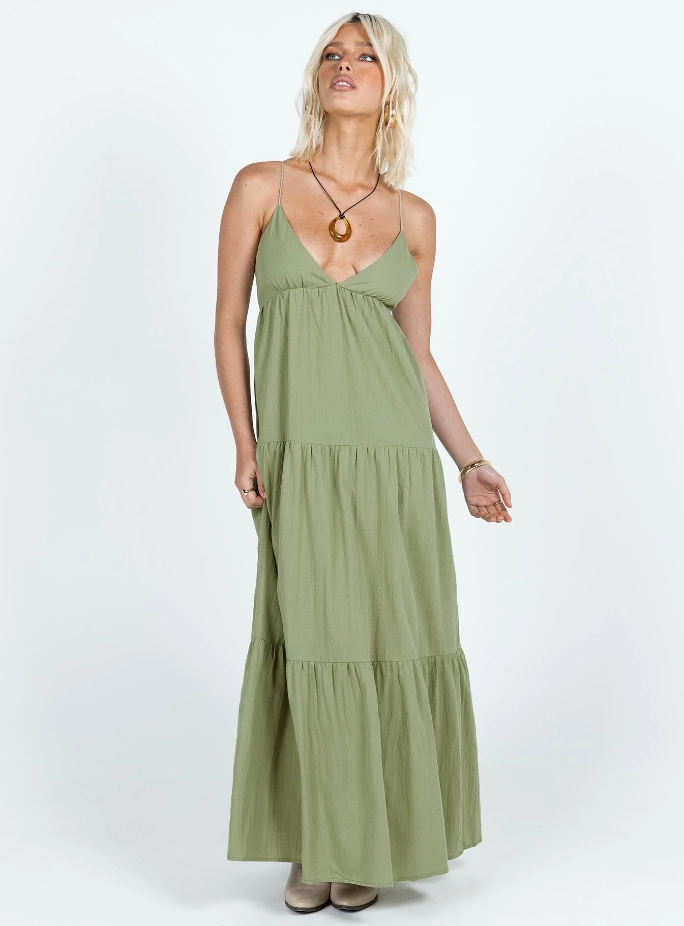 Chelsea Maxi Dress Sage Green - Image 3