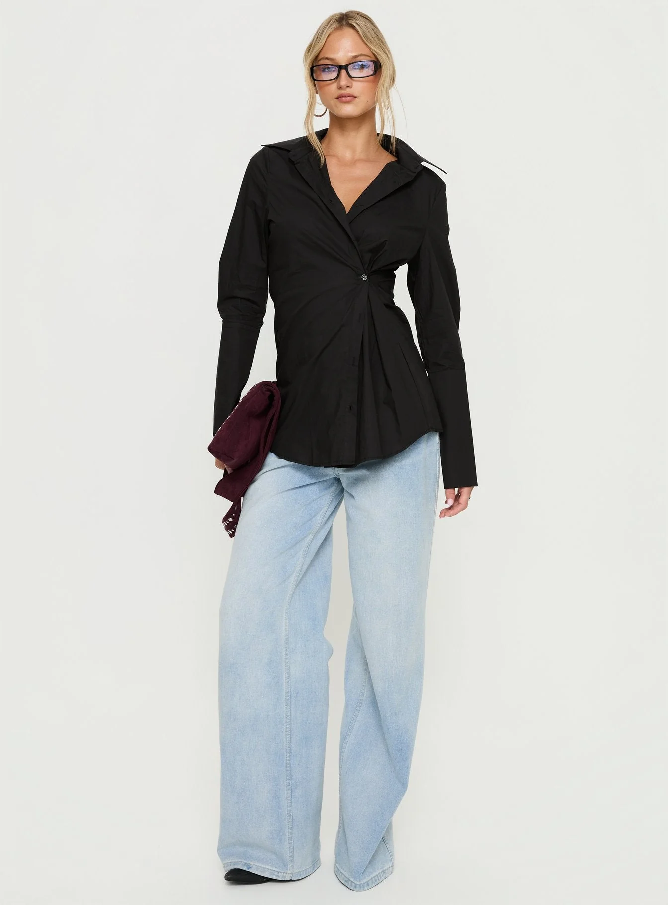 Nitsa Long Sleeve Shirt Black - Image 3