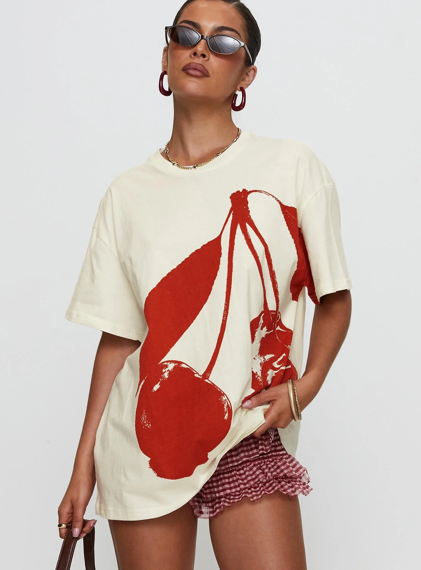 Cherrie Amore Oversized Tee White - Image 2