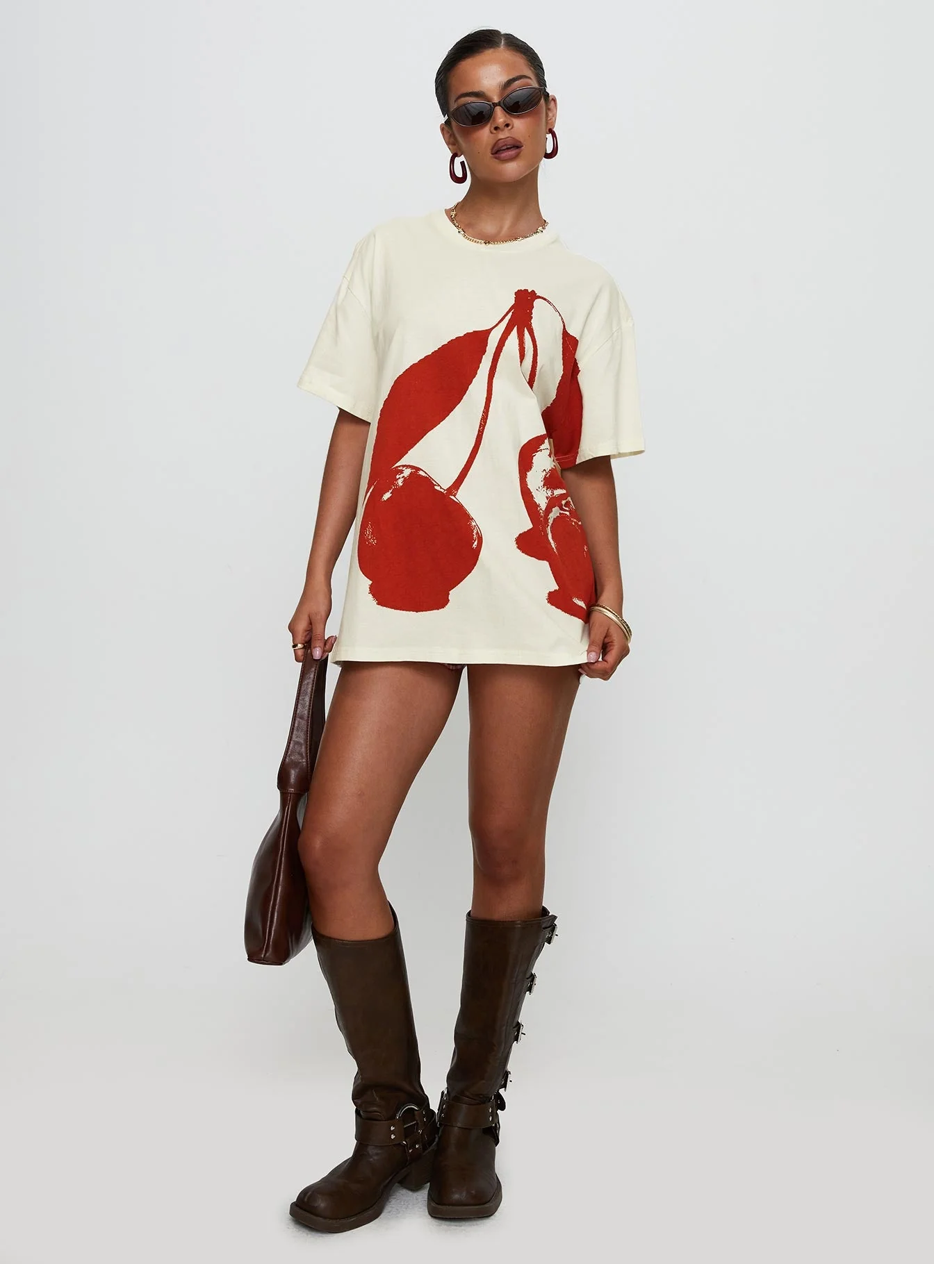Cherrie Amore Oversized Tee White - Image 3
