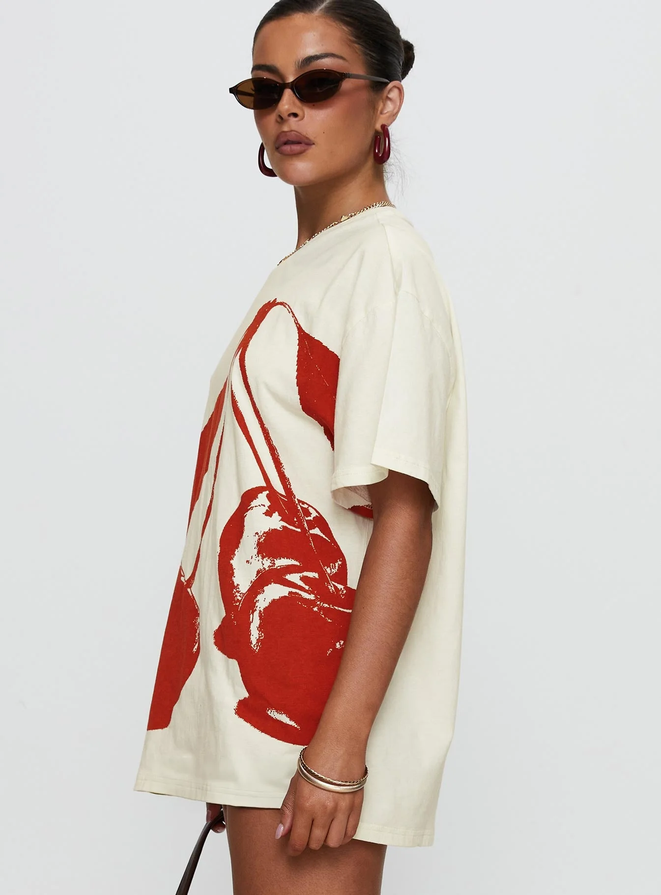 Cherrie Amore Oversized Tee White - Image 4