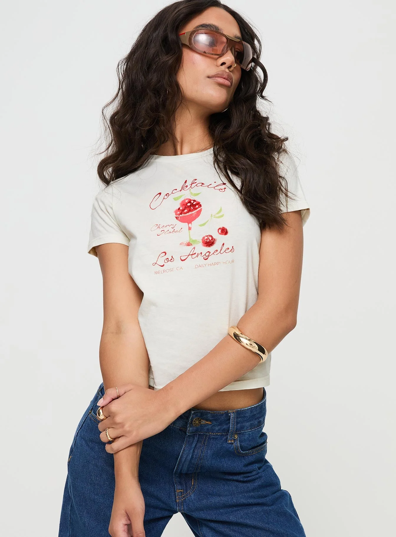 Cherry Cocktails Tee Cream - Image 2
