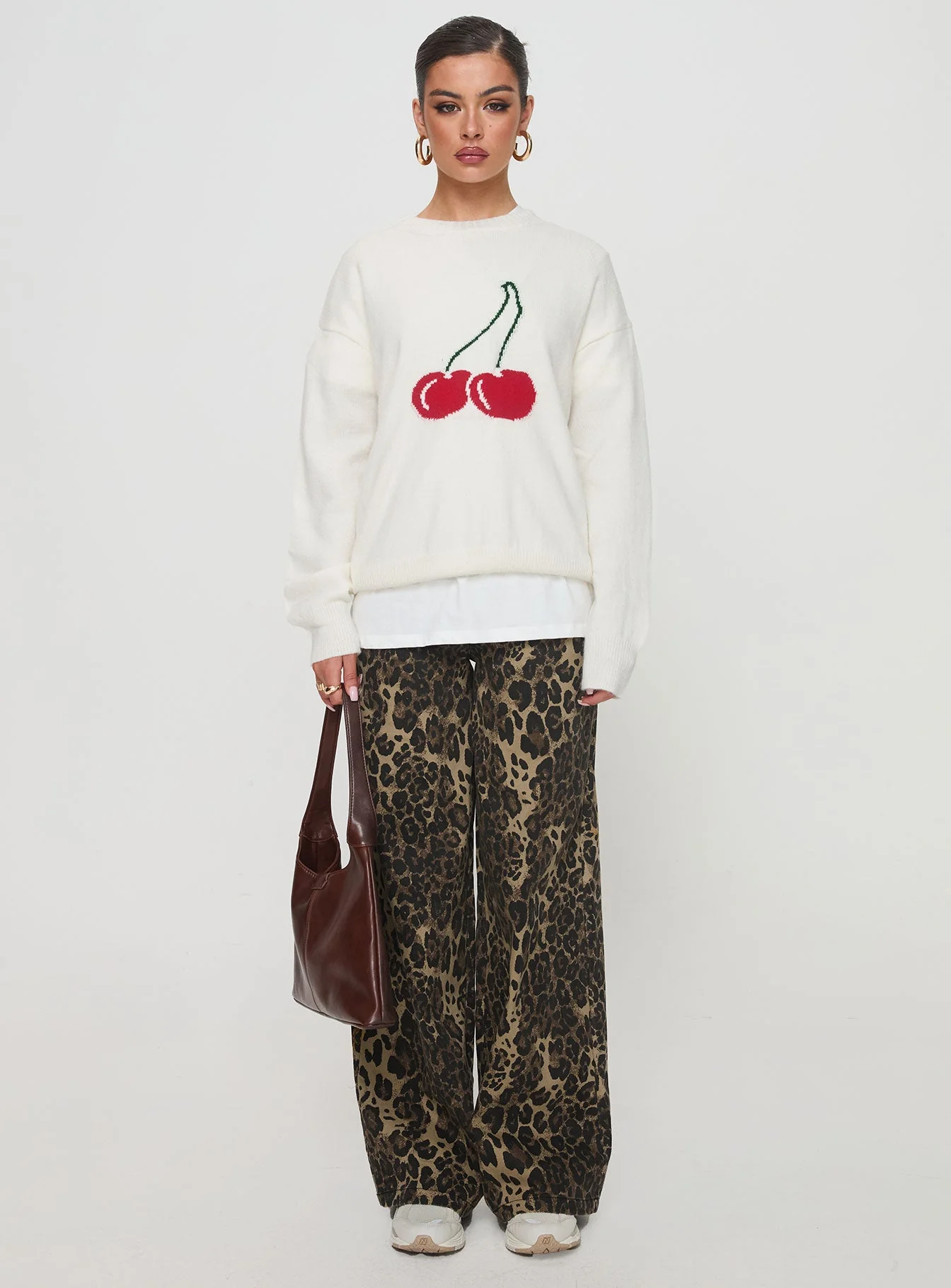 Cherry Dreams Knit Jumper Cream - Image 7