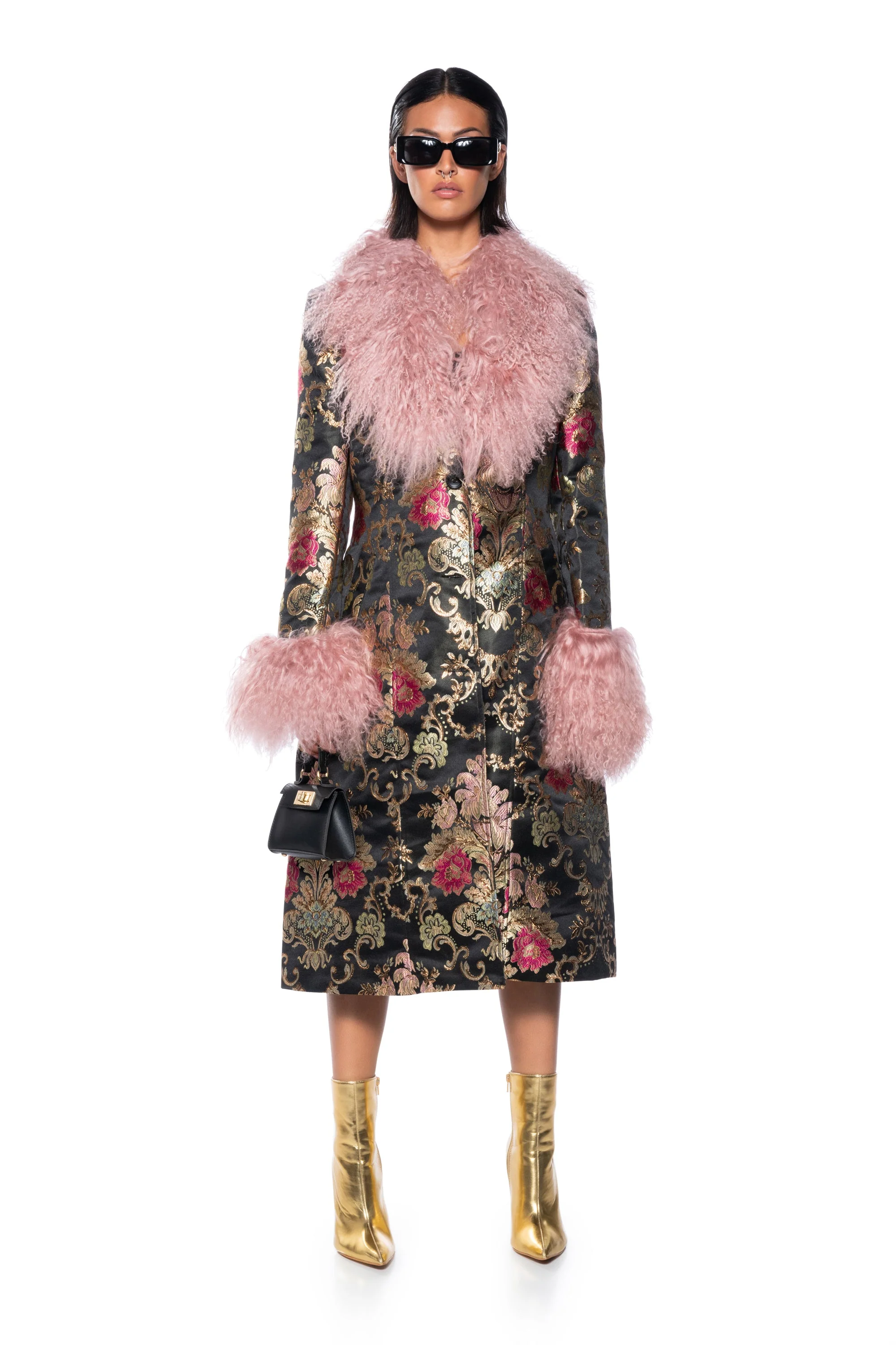 CHERRY LANE BROCADE TRENCH WITH MOHAIR FUR - Image 10