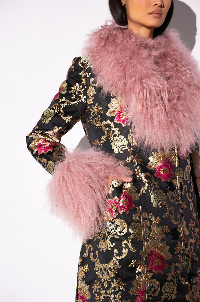 CHERRY LANE BROCADE TRENCH WITH MOHAIR FUR - Image 18