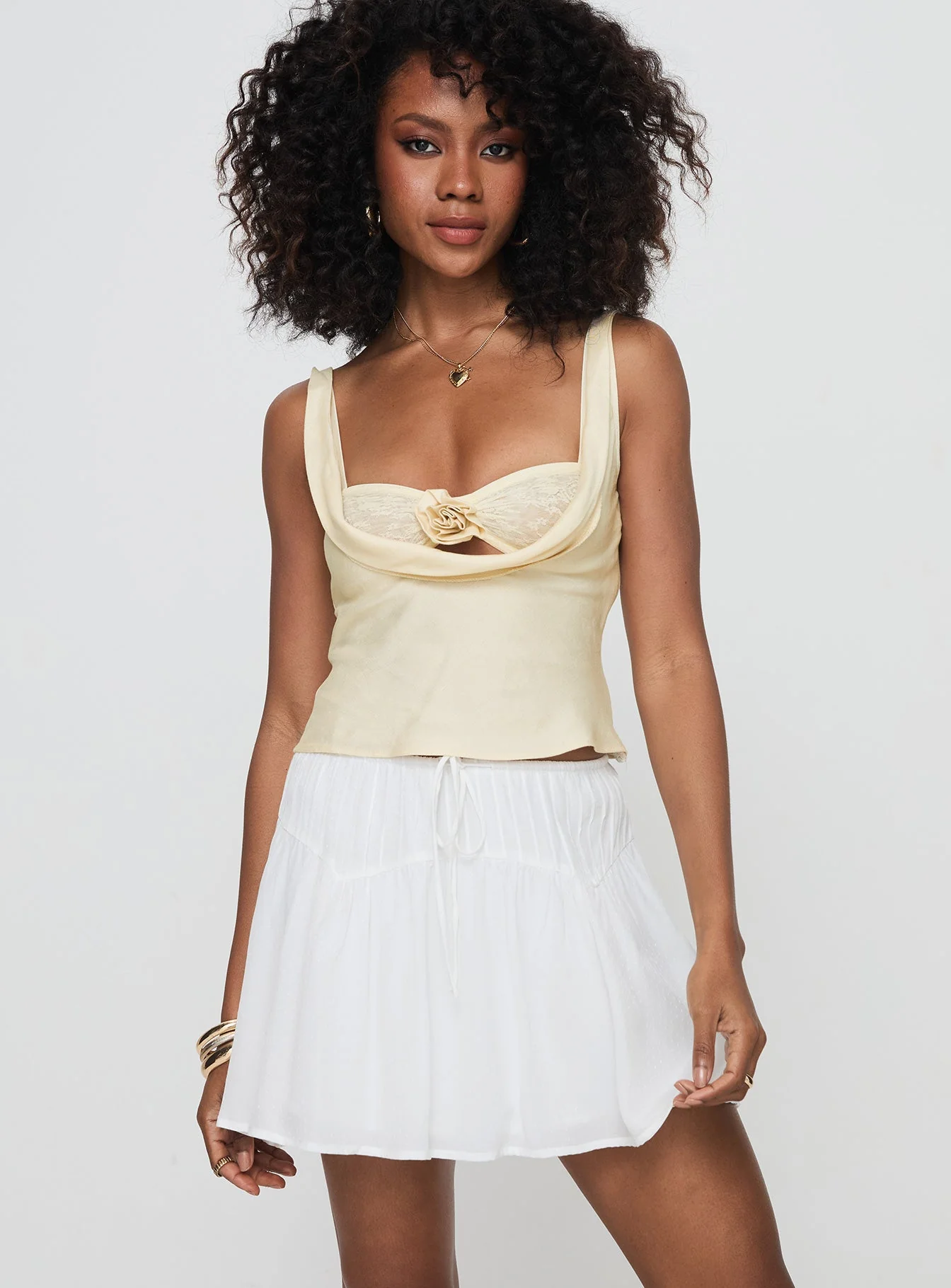 Cherry On Top Mini Skirt White - Image 2