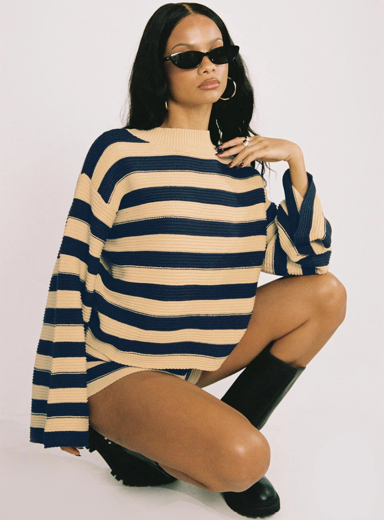 Cheyenne Set Navy / Cream Stripe - Image 13