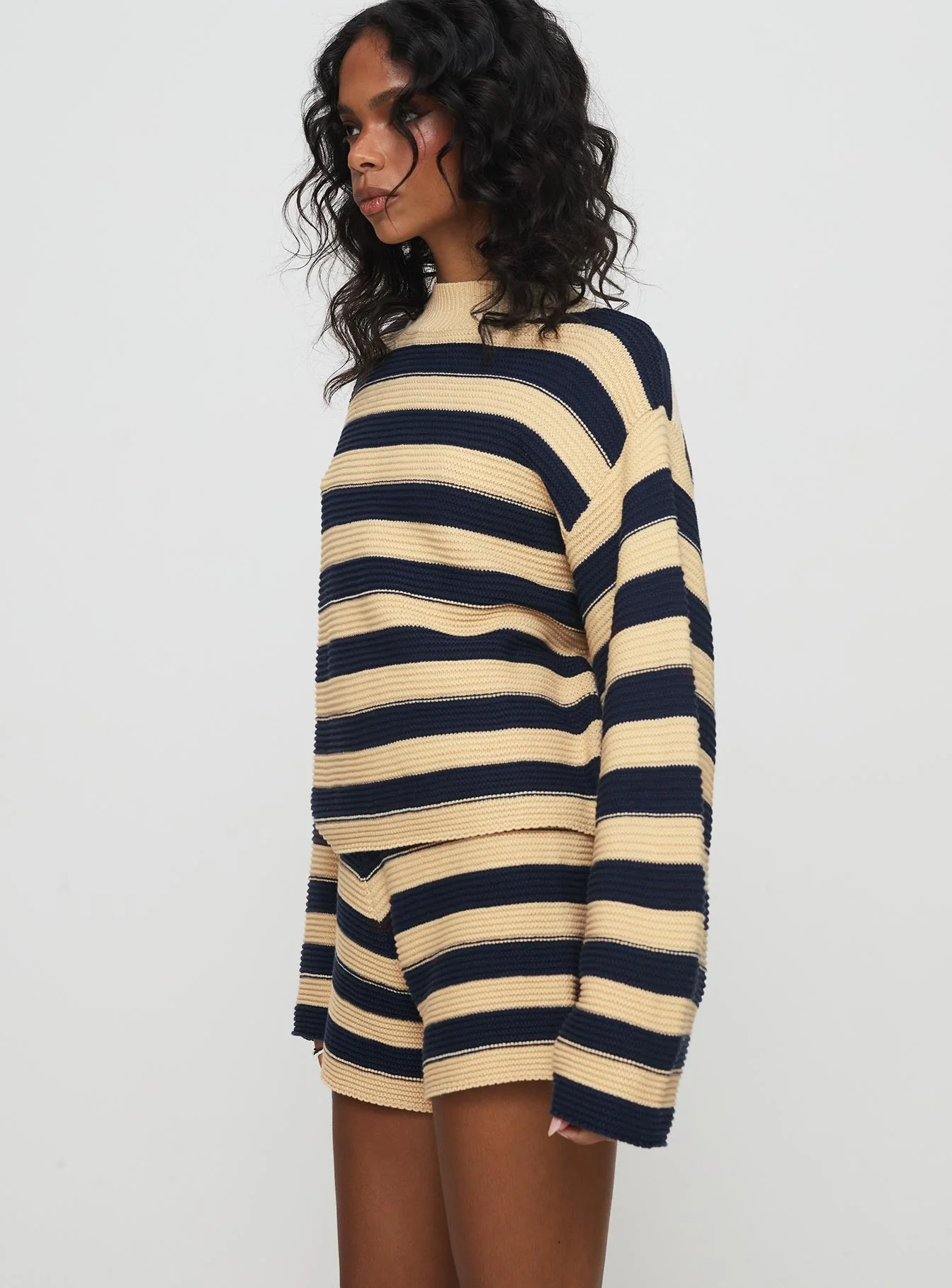Cheyenne Set Navy / Cream Stripe - Image 6