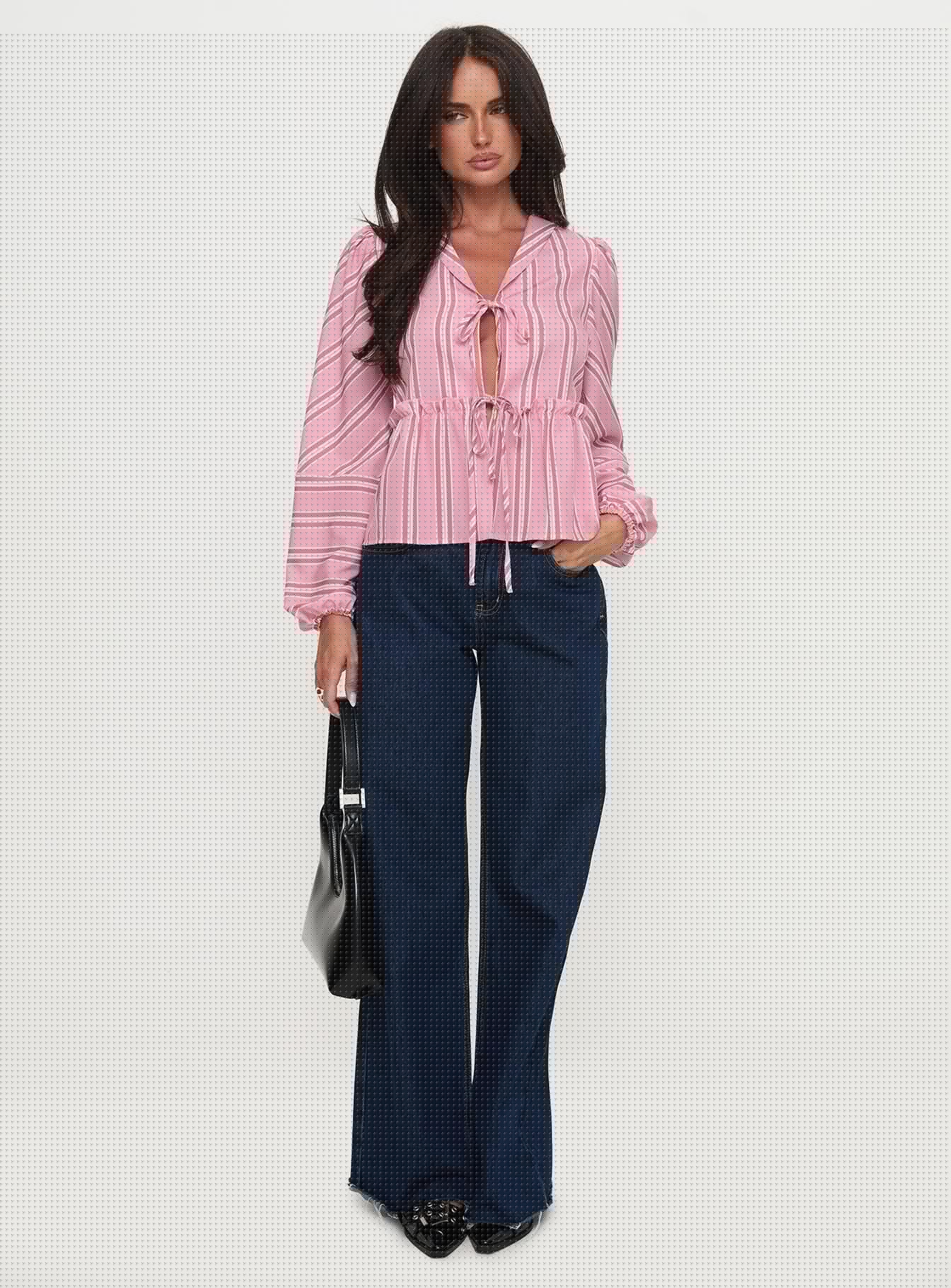 Cindylou Long Sleeve Top Pink Stripe - Image 2