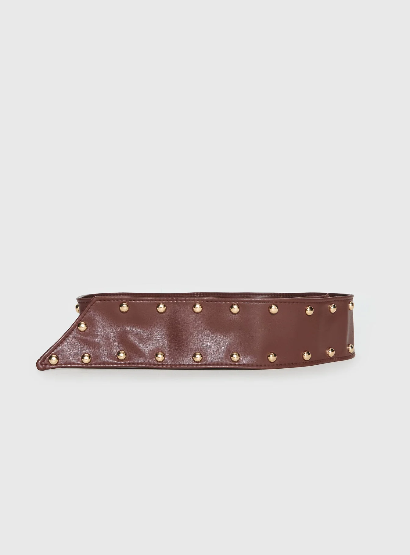 City Of Dreams Faux Leather Belt Brown / Gold - Image 2