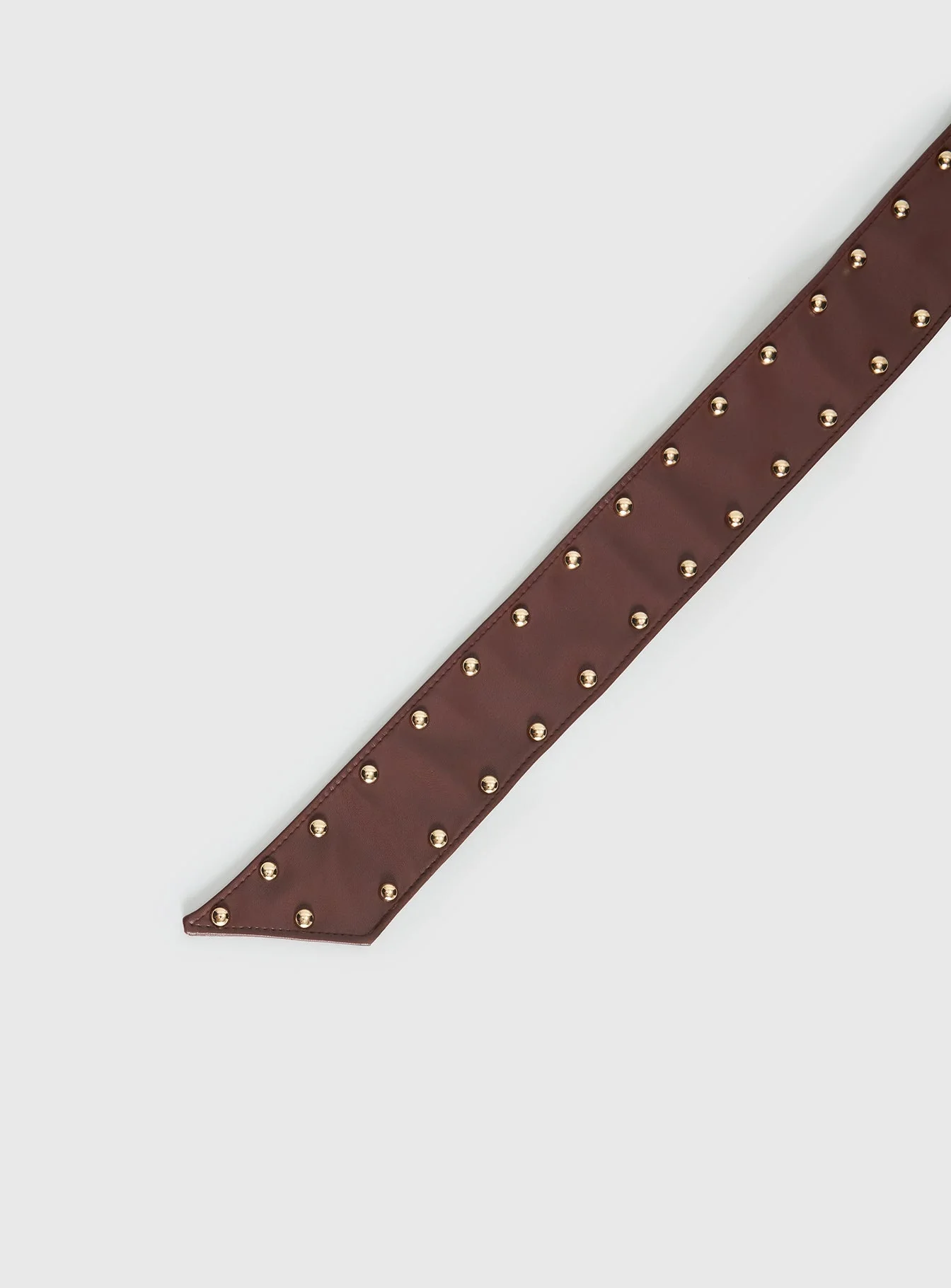 City Of Dreams Faux Leather Belt Brown / Gold - Image 3