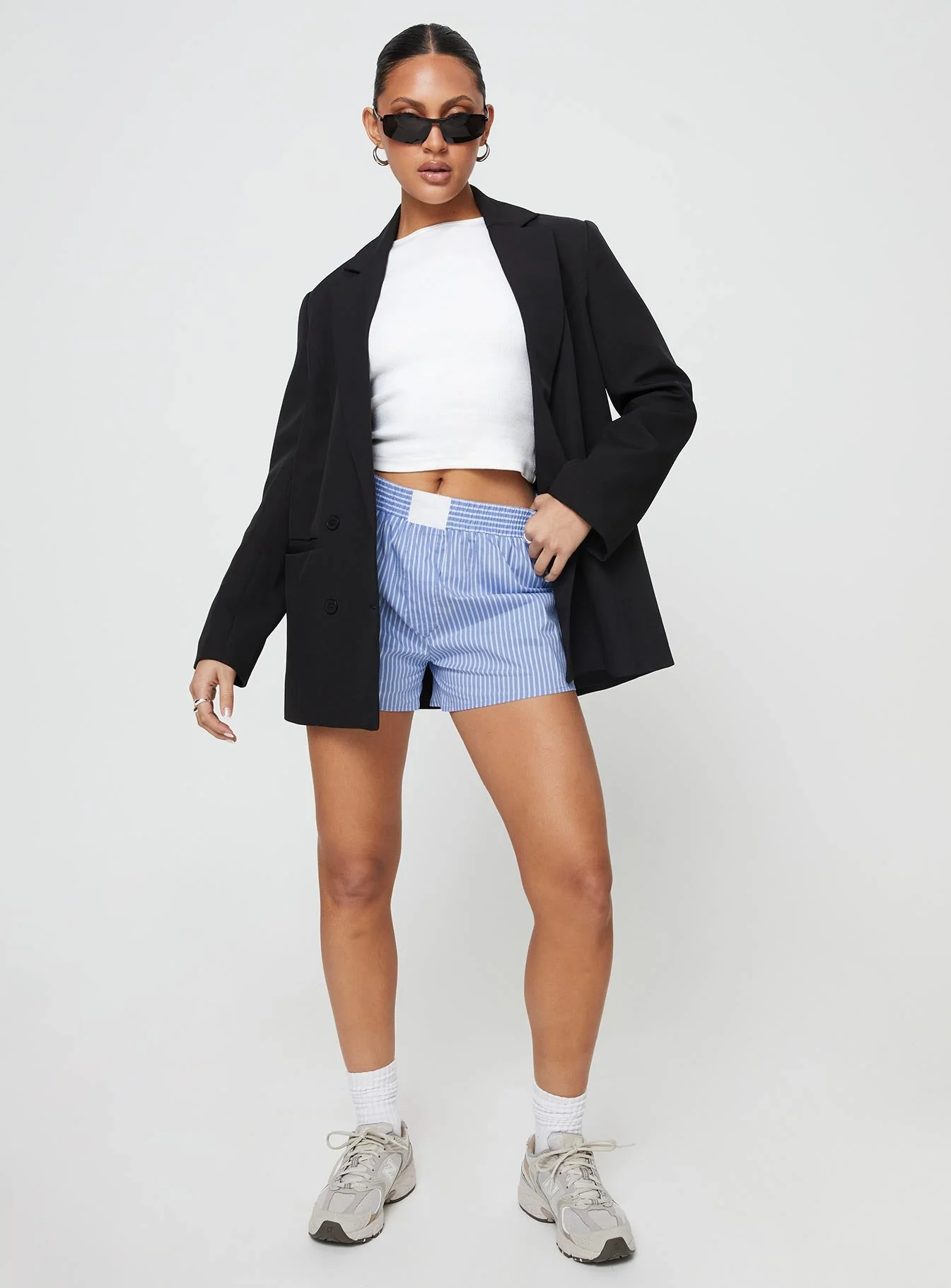 Cobain Shorts Blue Stripe - Image 6