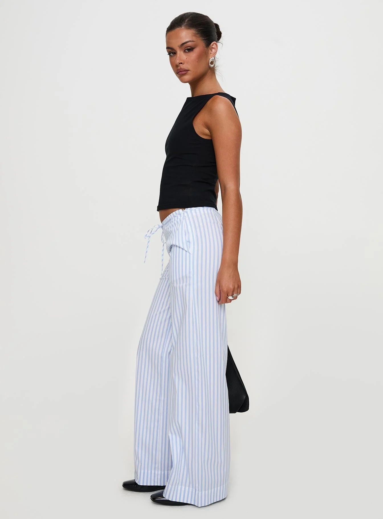Collied Low Rise Pants Blue / White Stripe - Image 7