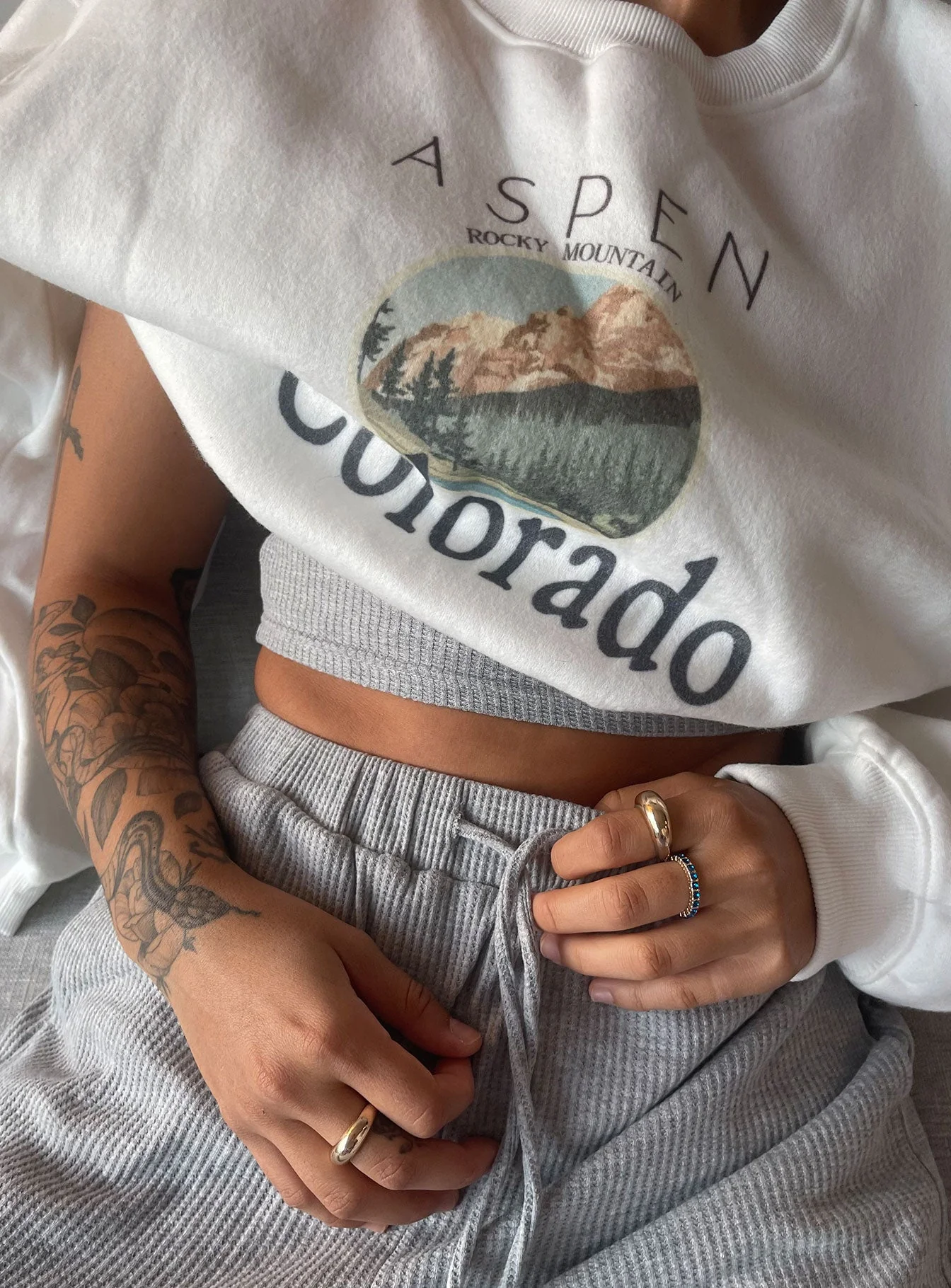 Colorado Oversized Crewneck Sweatshirt White - Image 10