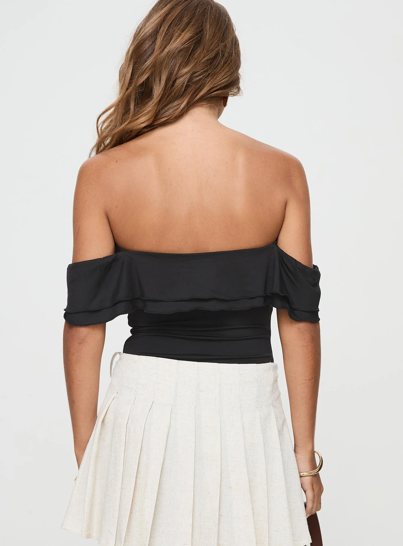 Coming Back Ruffle Bodysuit Black - Image 5