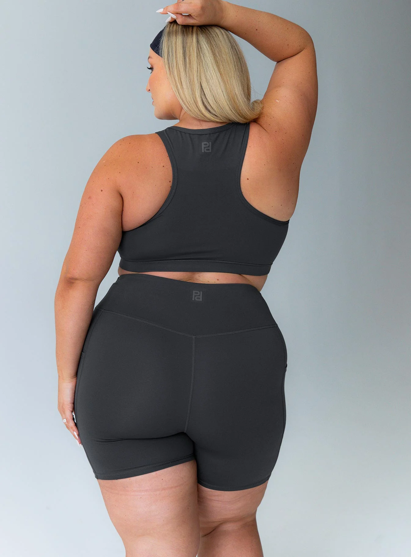 Conquer Activewear Shorts Grey Curve - Image 5