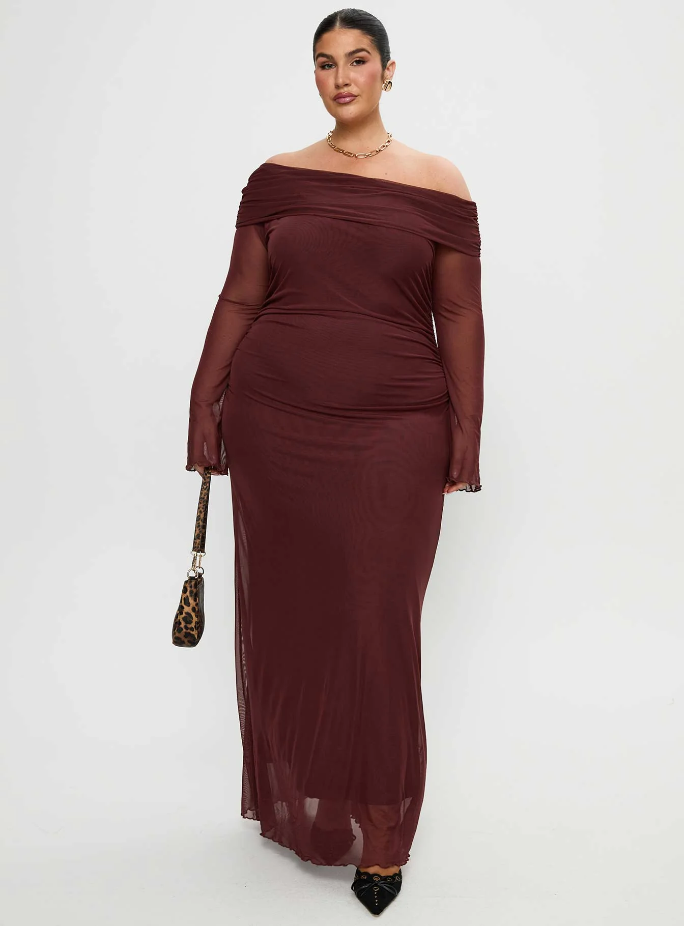 Consideration Maxi Dress Chocolate Curve - Image 2