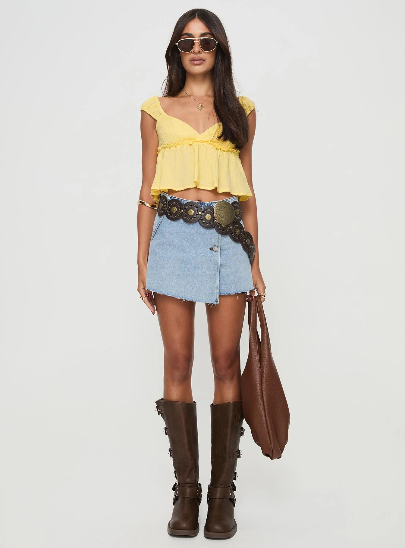 Contardo Short Sleeve Top Yellow - Image 7