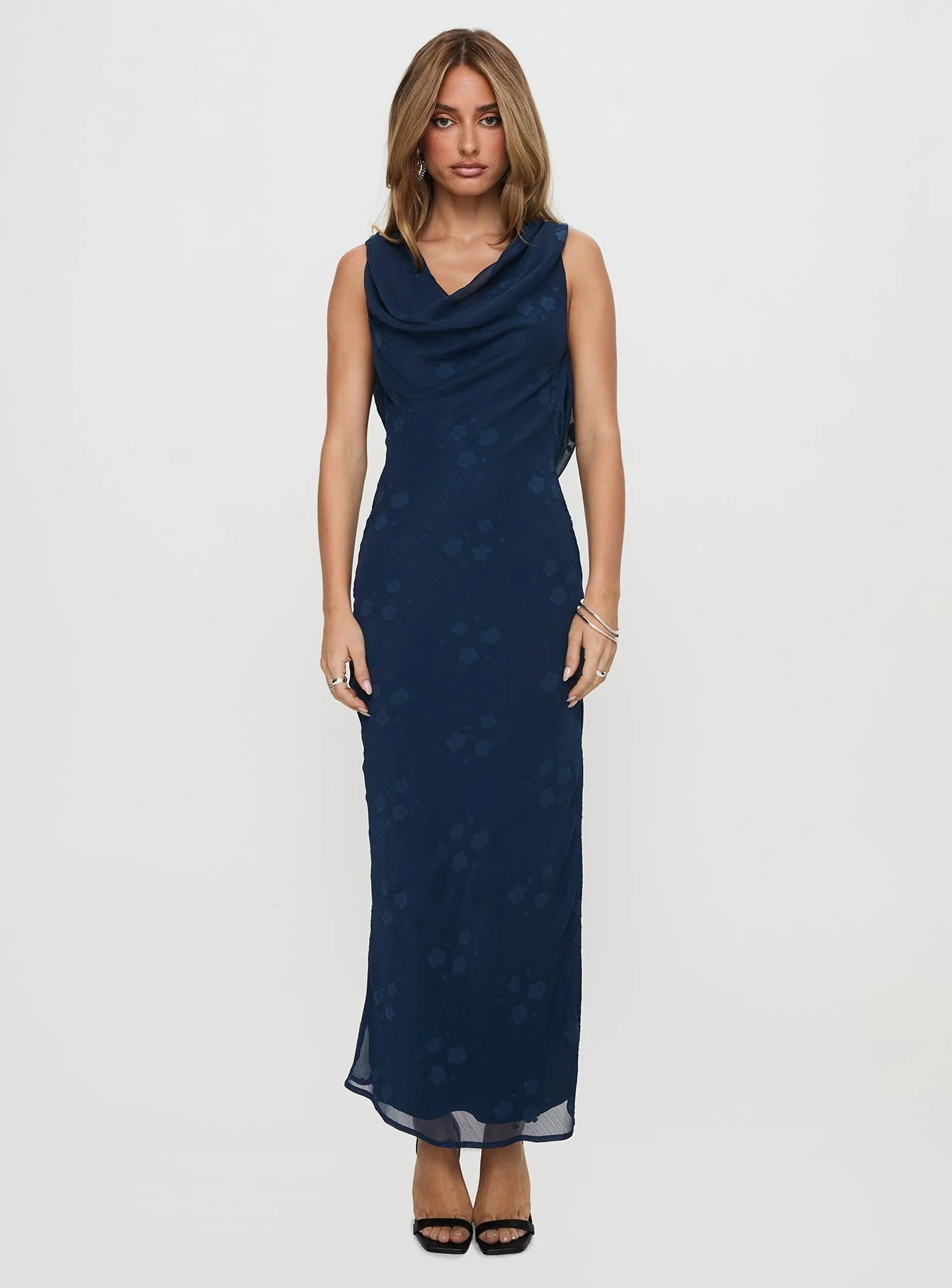 Contessa Maxi Dress Navy - Image 6