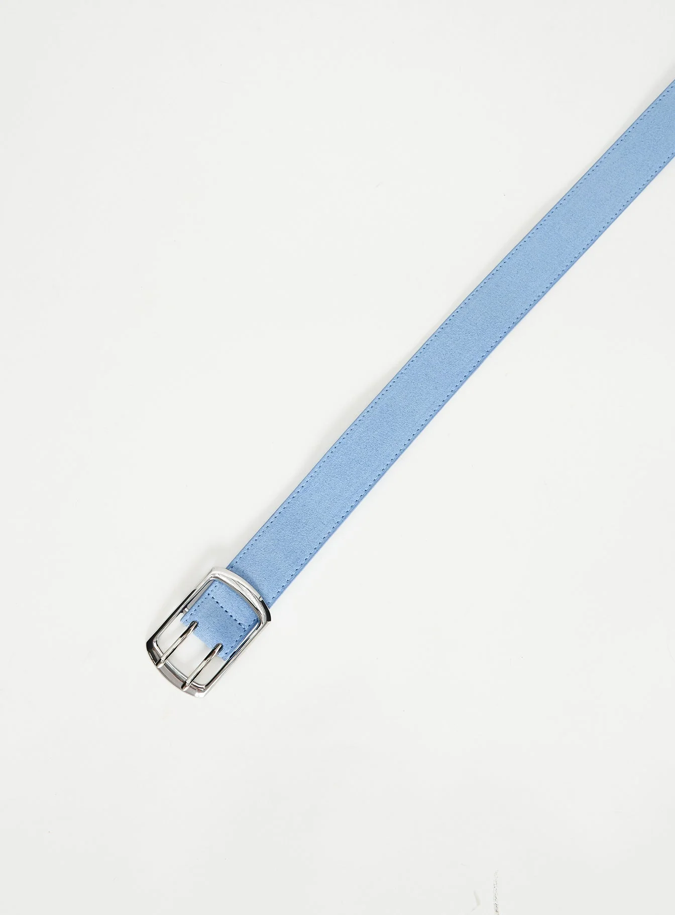Coralie Faux Suede Belt Blue - Image 3
